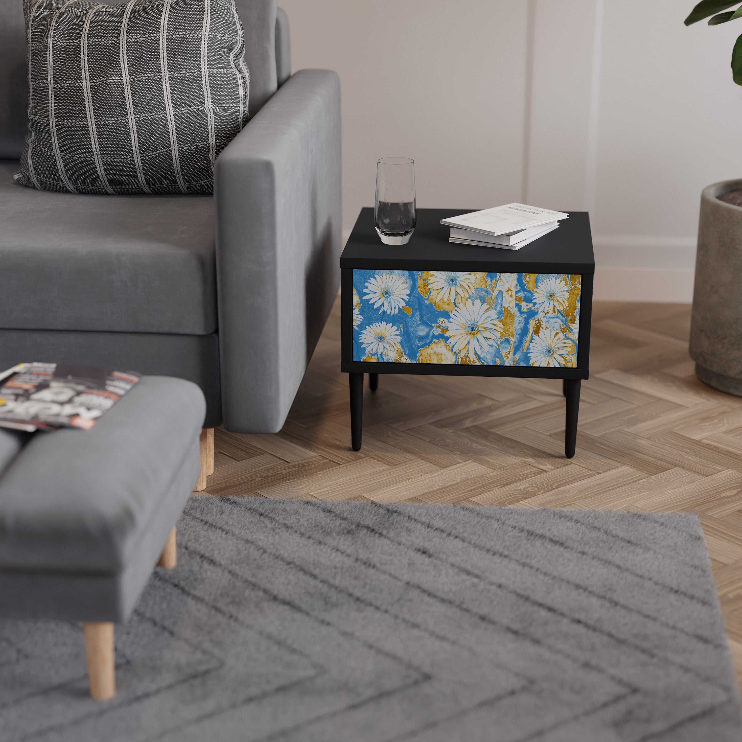 DAISY LUXE Szafka nocna Czarna