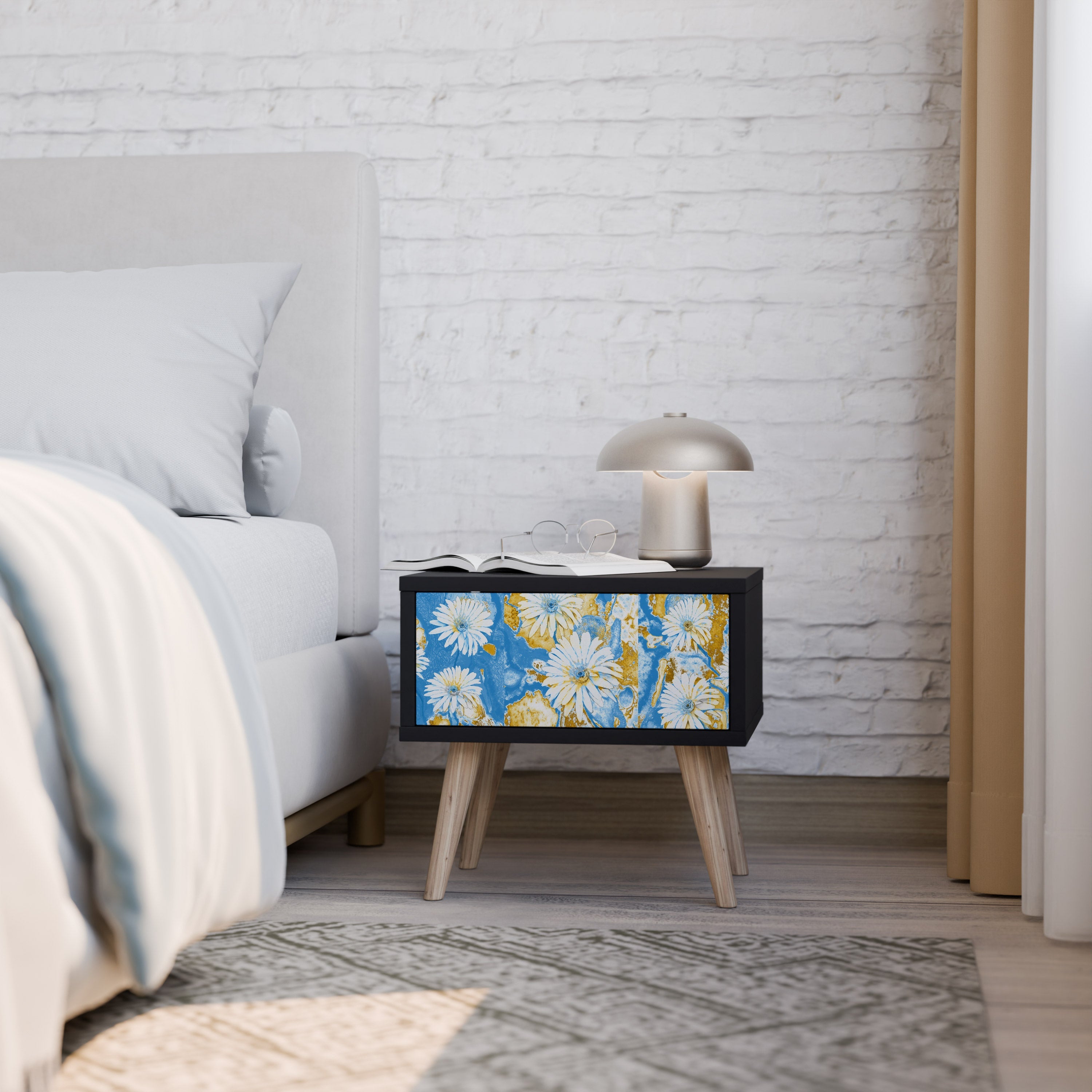 DAISY LUXE Szafka nocna Czarna