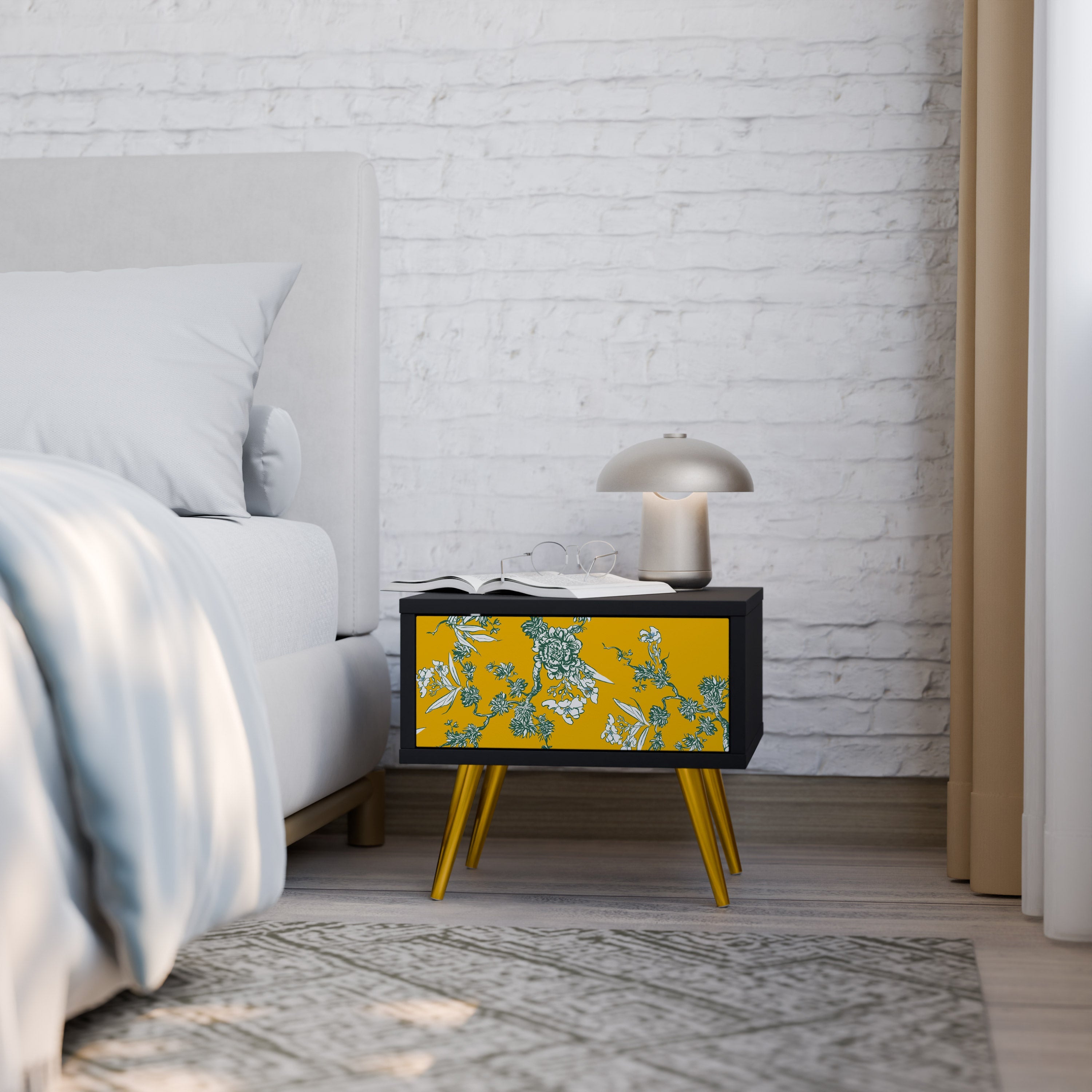 YELLOW CHINOISERIE Szafka nocna Czarna