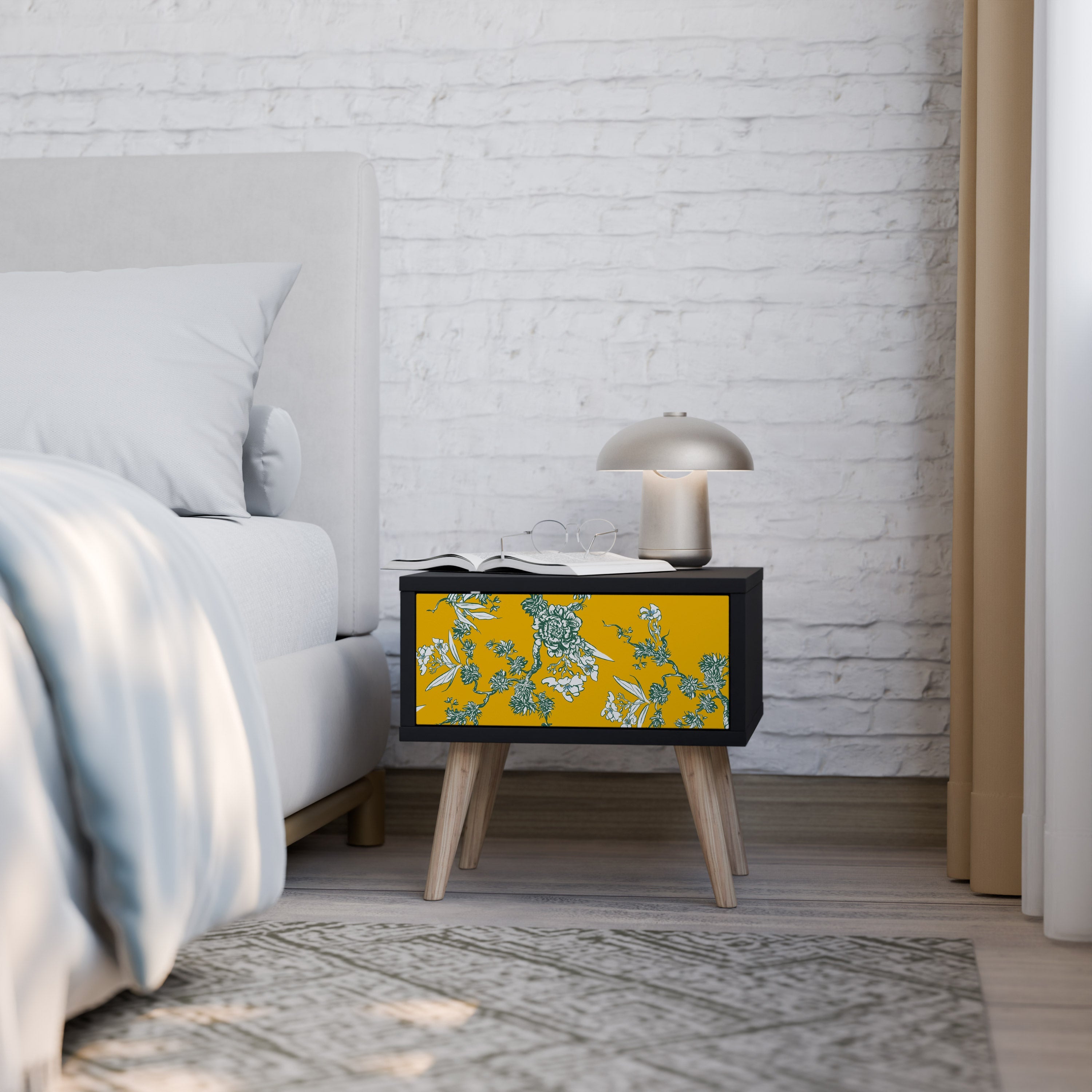 YELLOW CHINOISERIE Szafka nocna Czarna