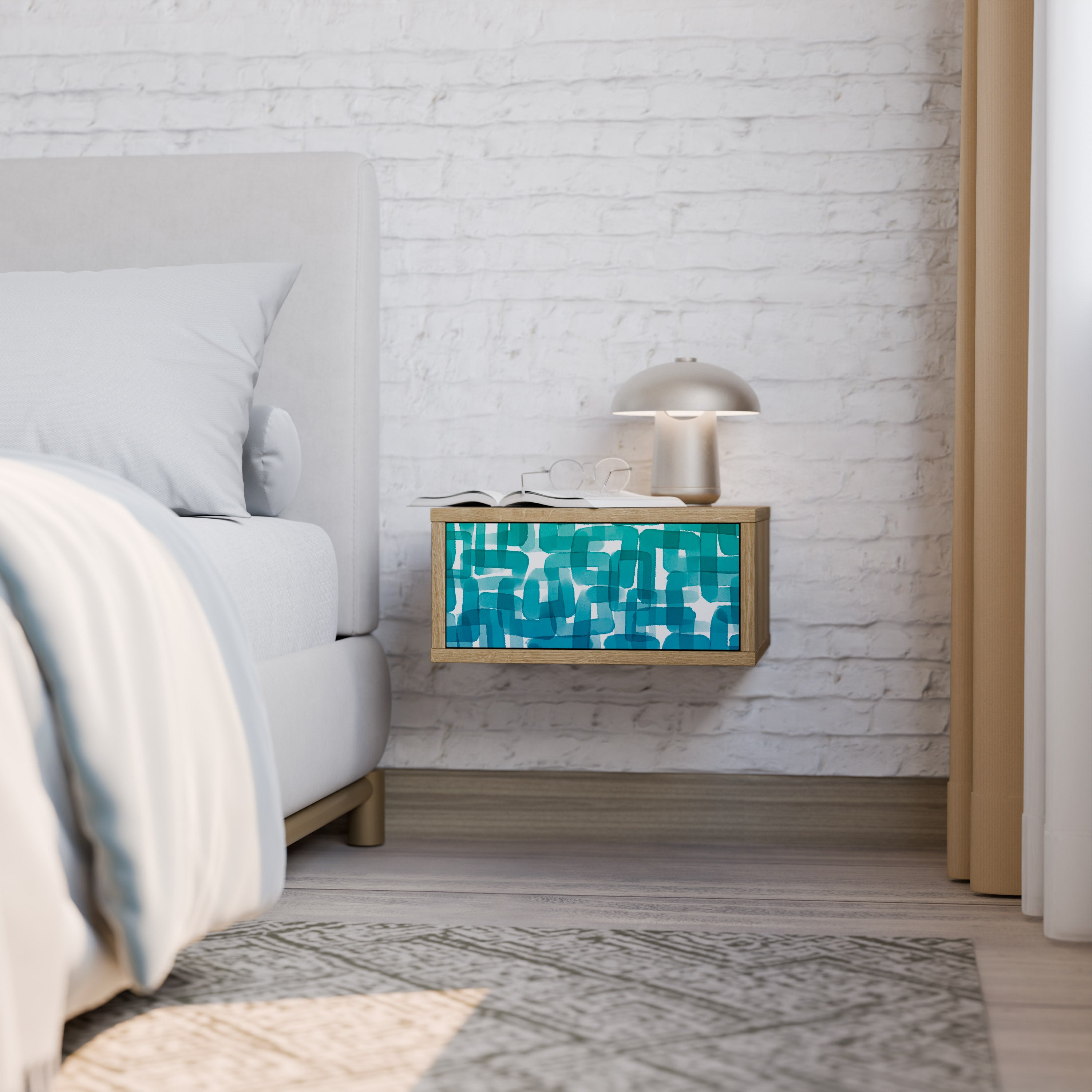 TURQUOISE RECTANGLES Szafka nocna