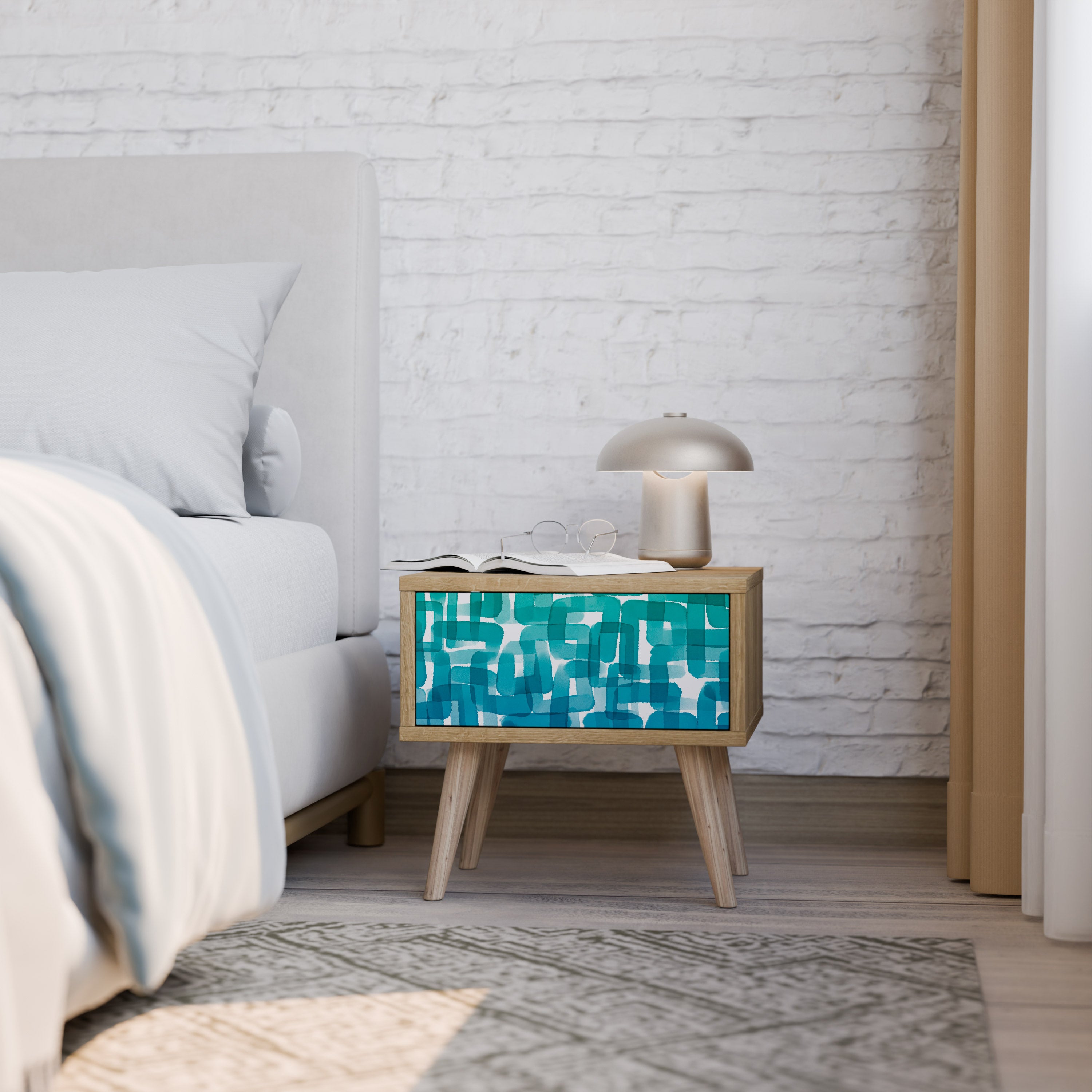 TURQUOISE RECTANGLES Szafka nocna
