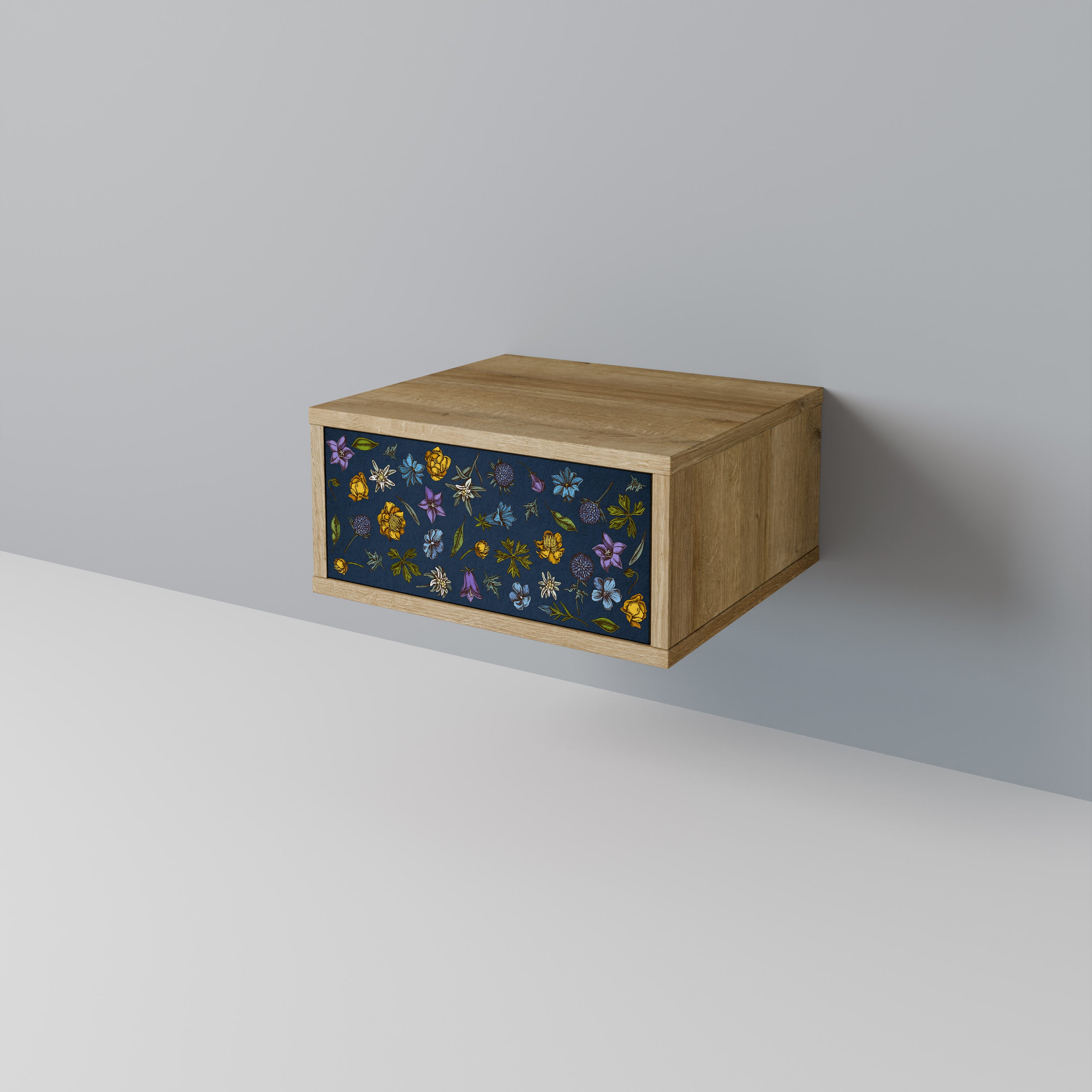 FLOWERS ON NAVY BLUE Szafka nocna