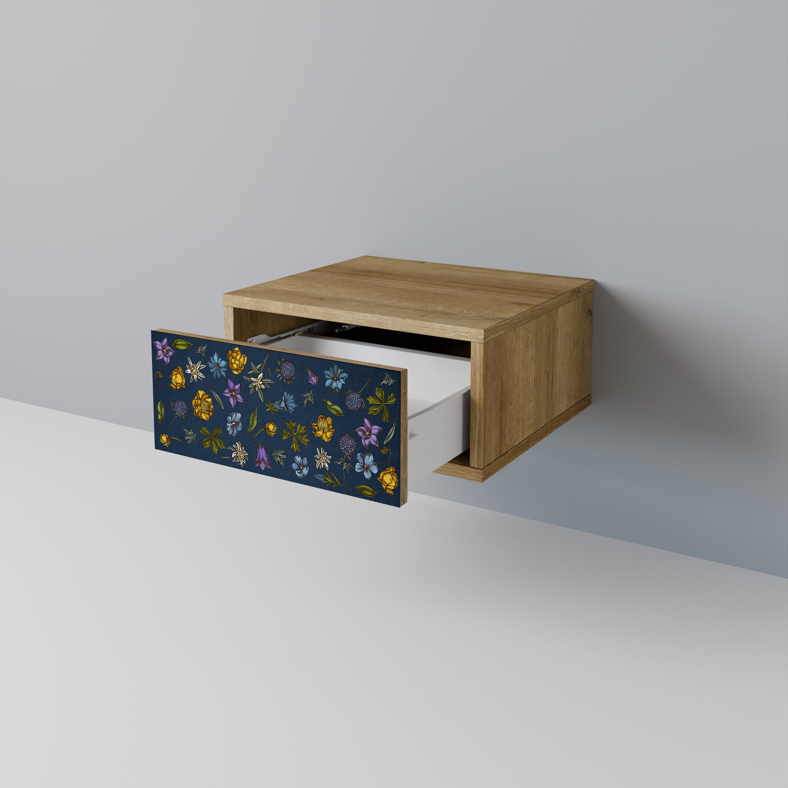 FLOWERS ON NAVY BLUE Szafka nocna