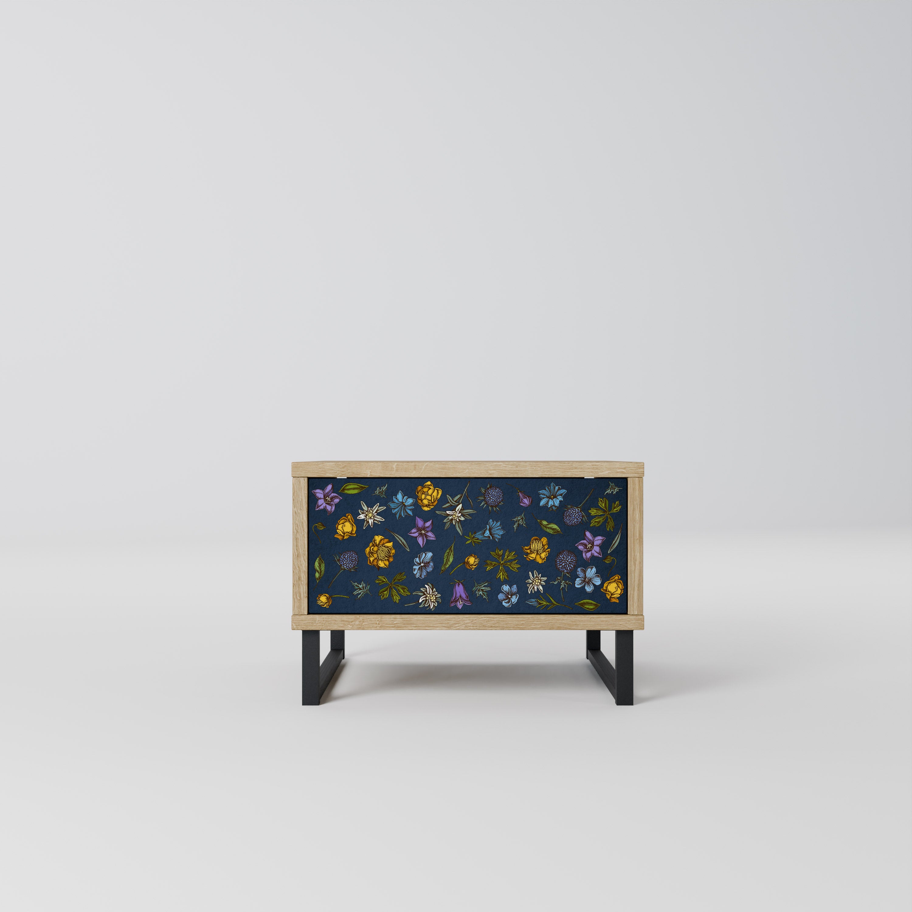FLOWERS ON NAVY BLUE Szafka nocna