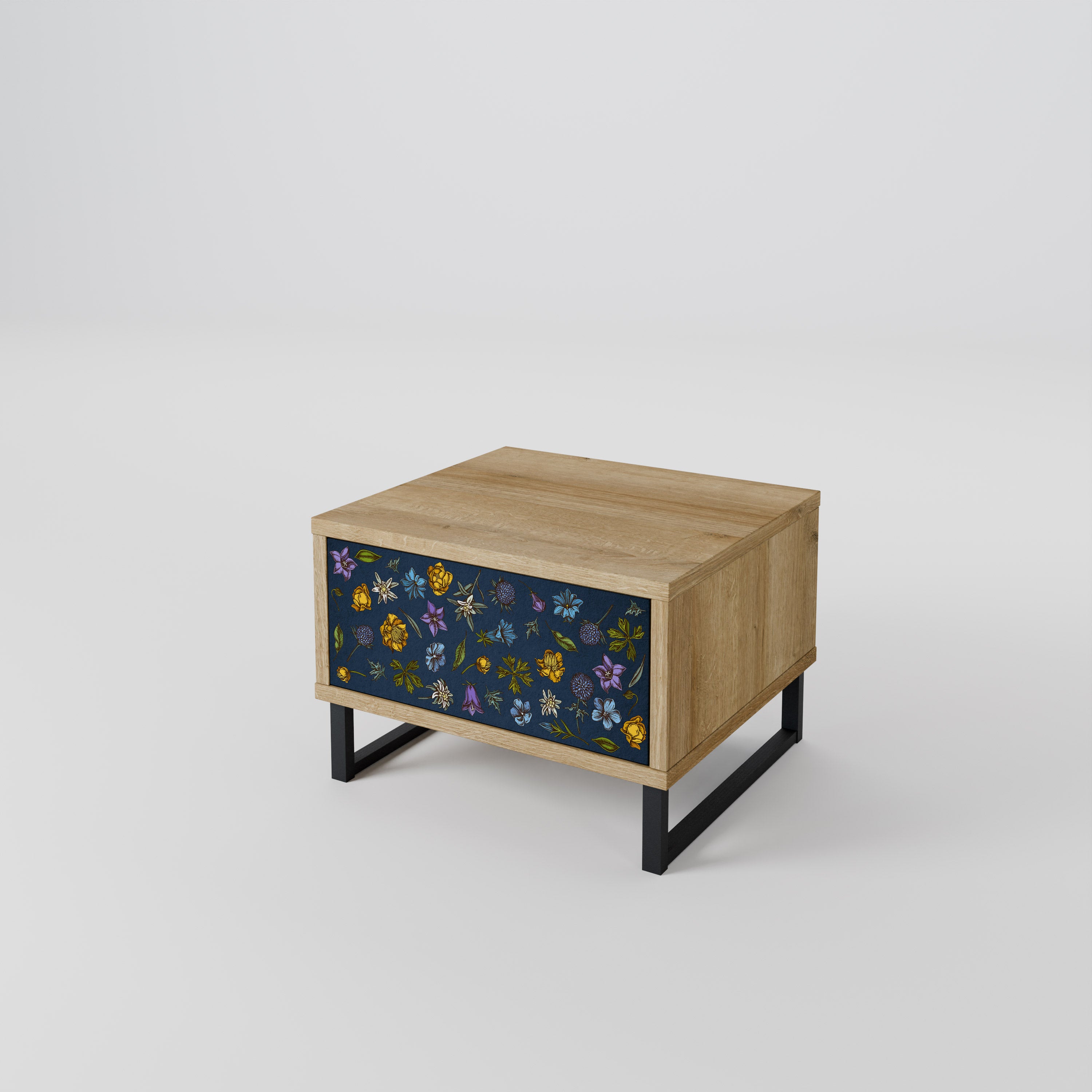 FLOWERS ON NAVY BLUE Szafka nocna