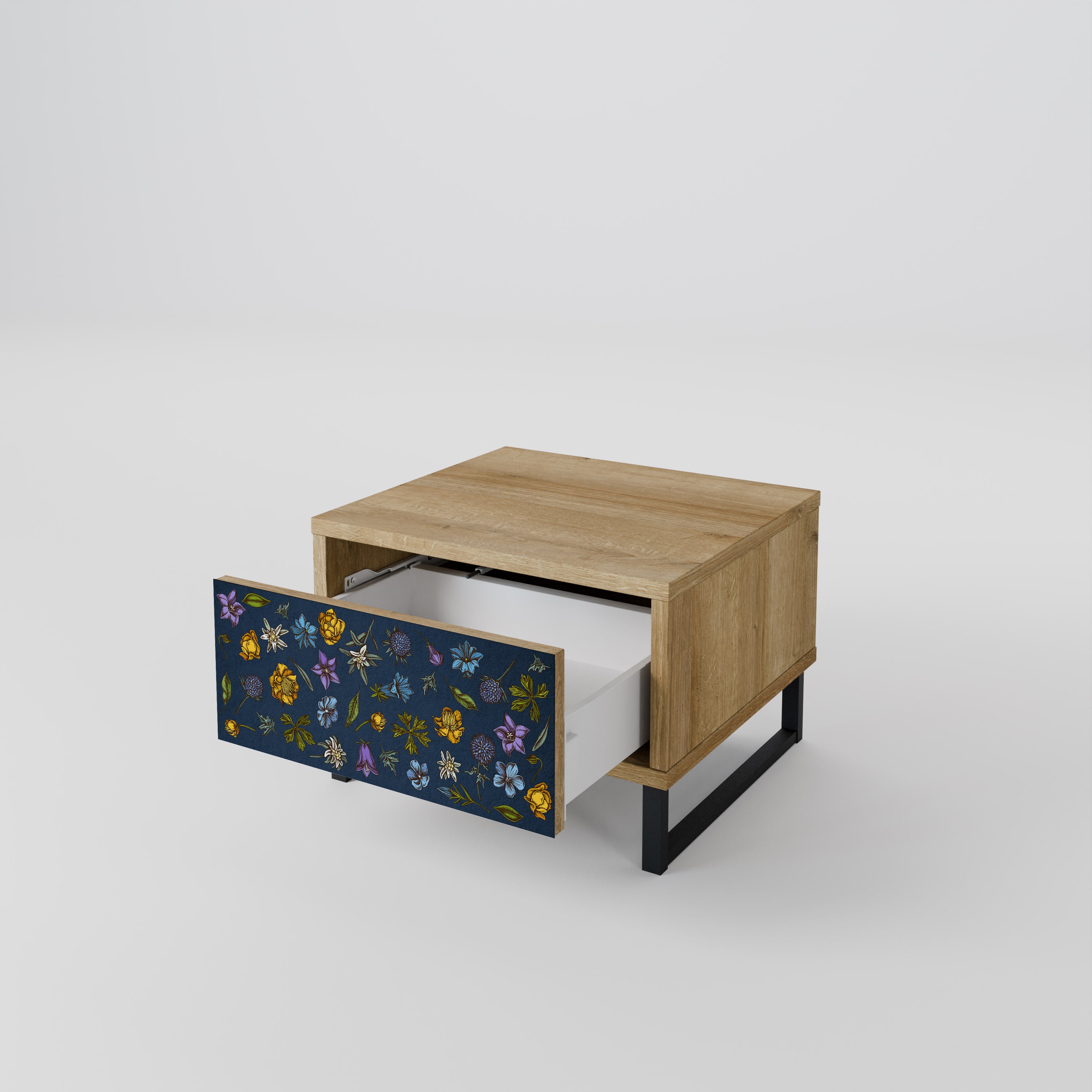 FLOWERS ON NAVY BLUE Szafka nocna