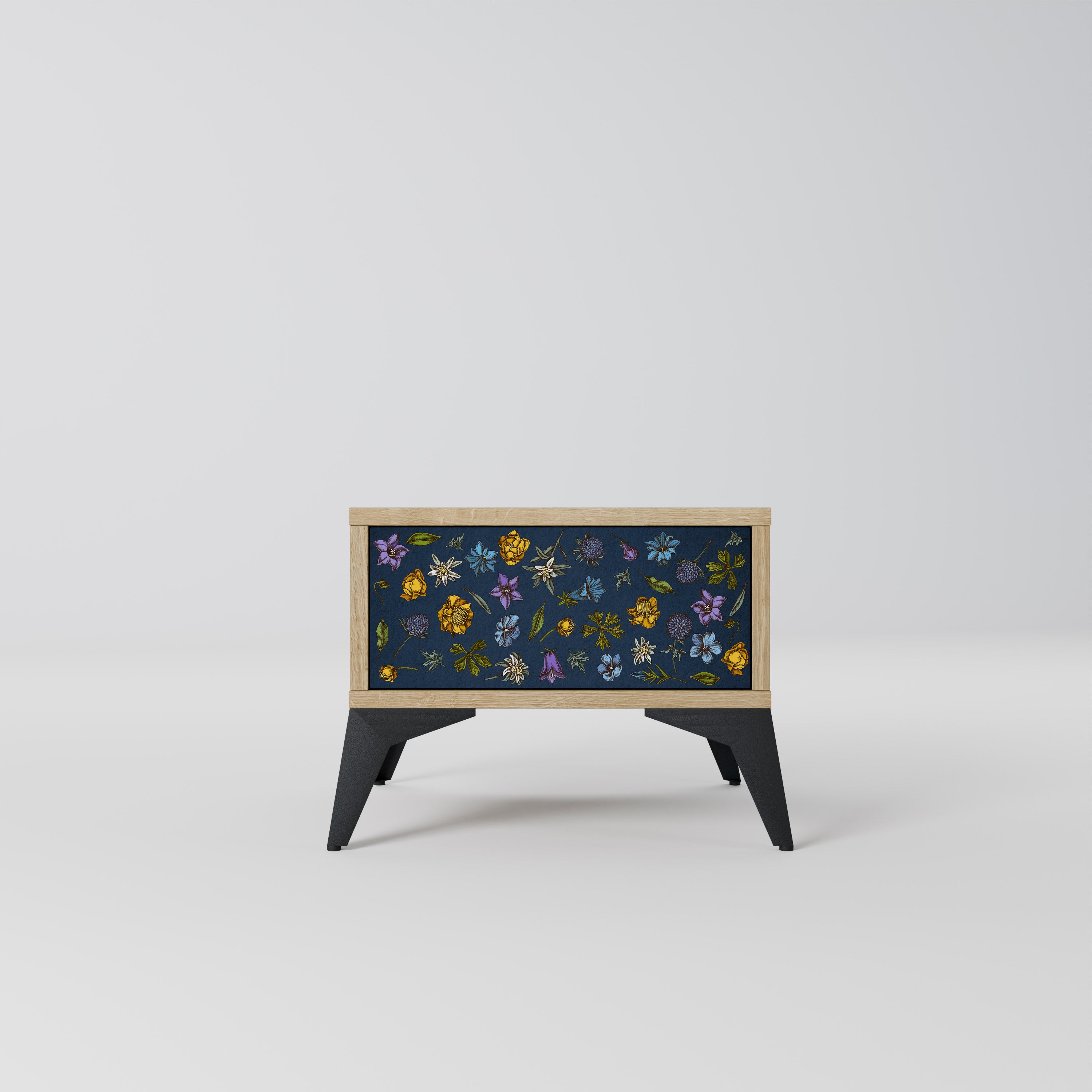 FLOWERS ON NAVY BLUE Szafka nocna
