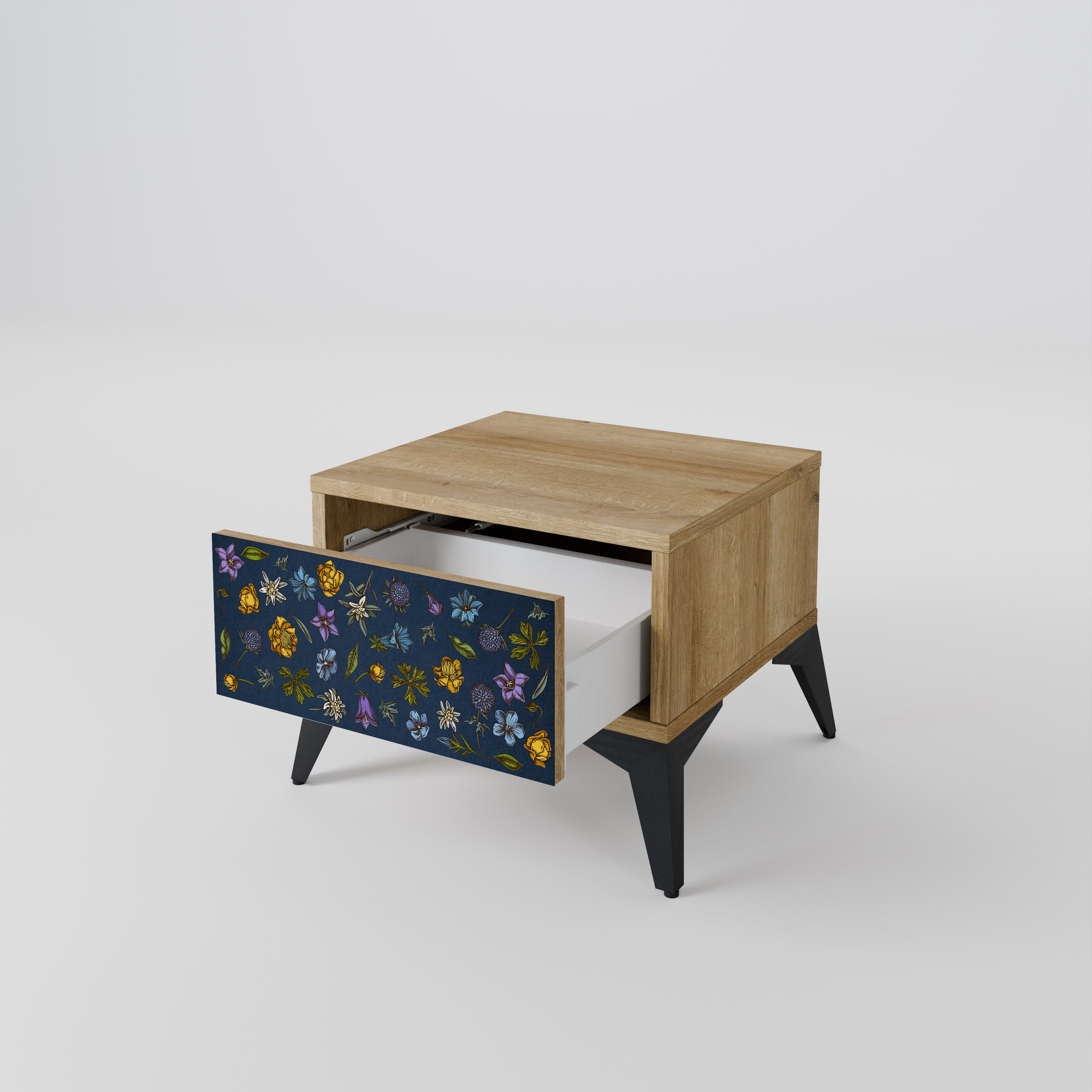 FLOWERS ON NAVY BLUE Szafka nocna