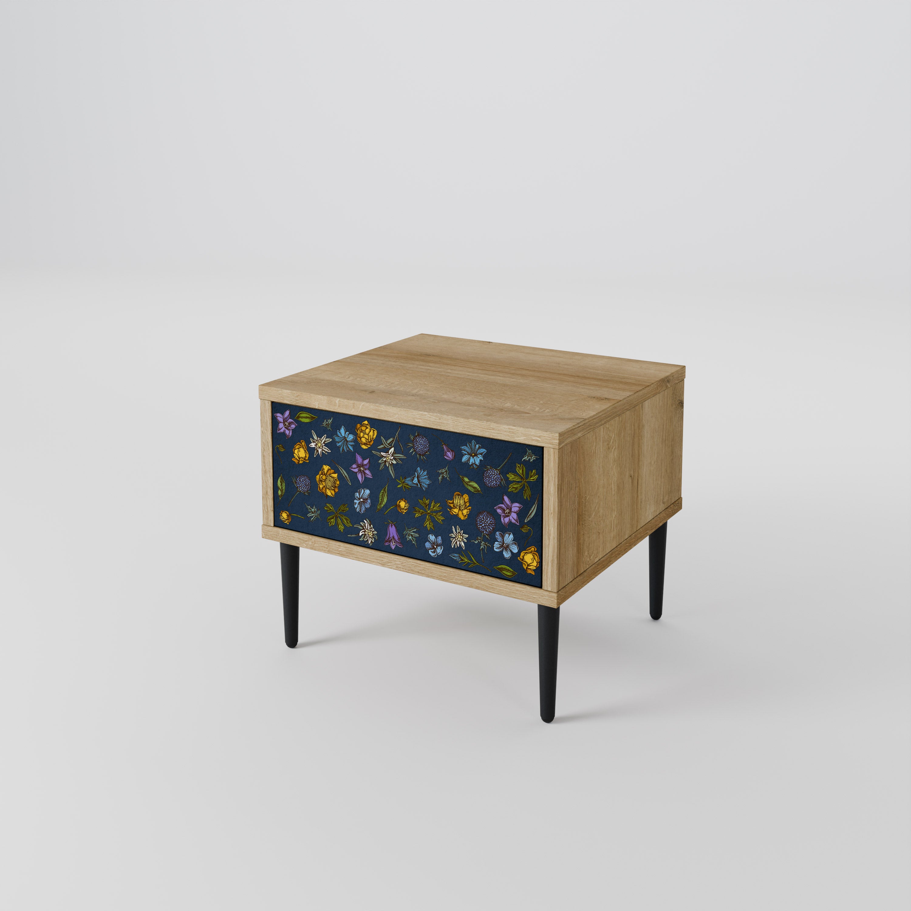 FLOWERS ON NAVY BLUE Szafka nocna
