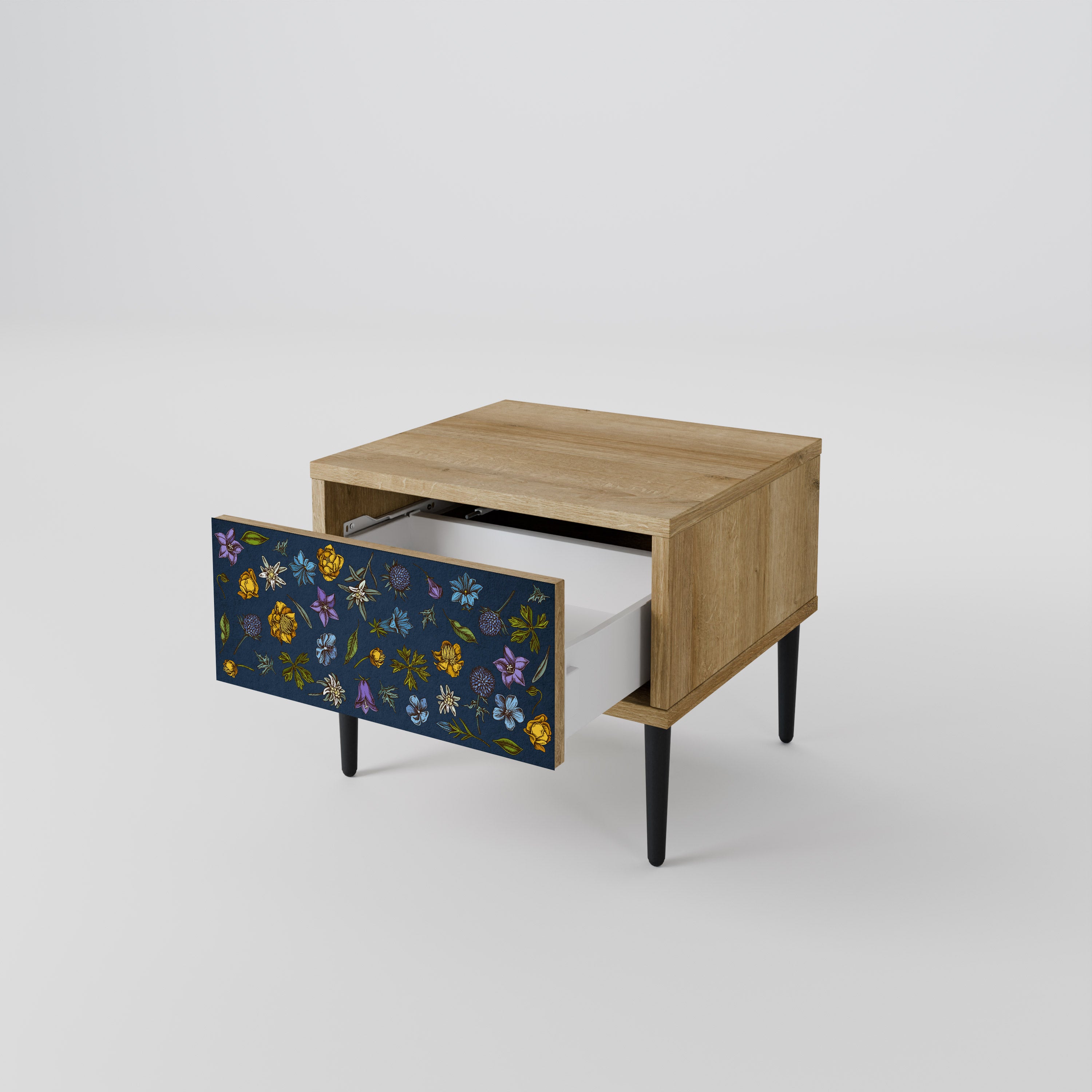 FLOWERS ON NAVY BLUE Szafka nocna