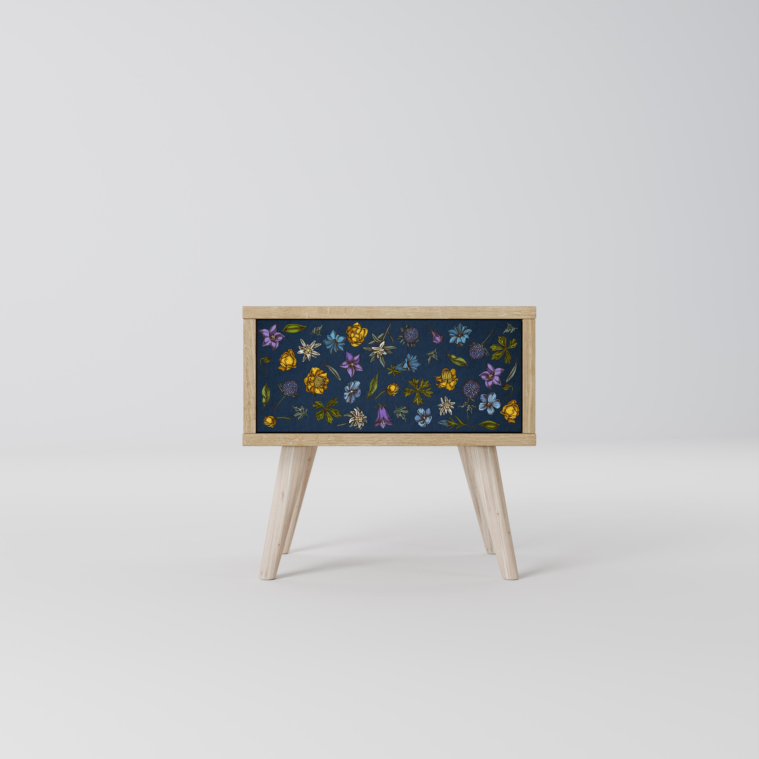 FLOWERS ON NAVY BLUE Szafka nocna