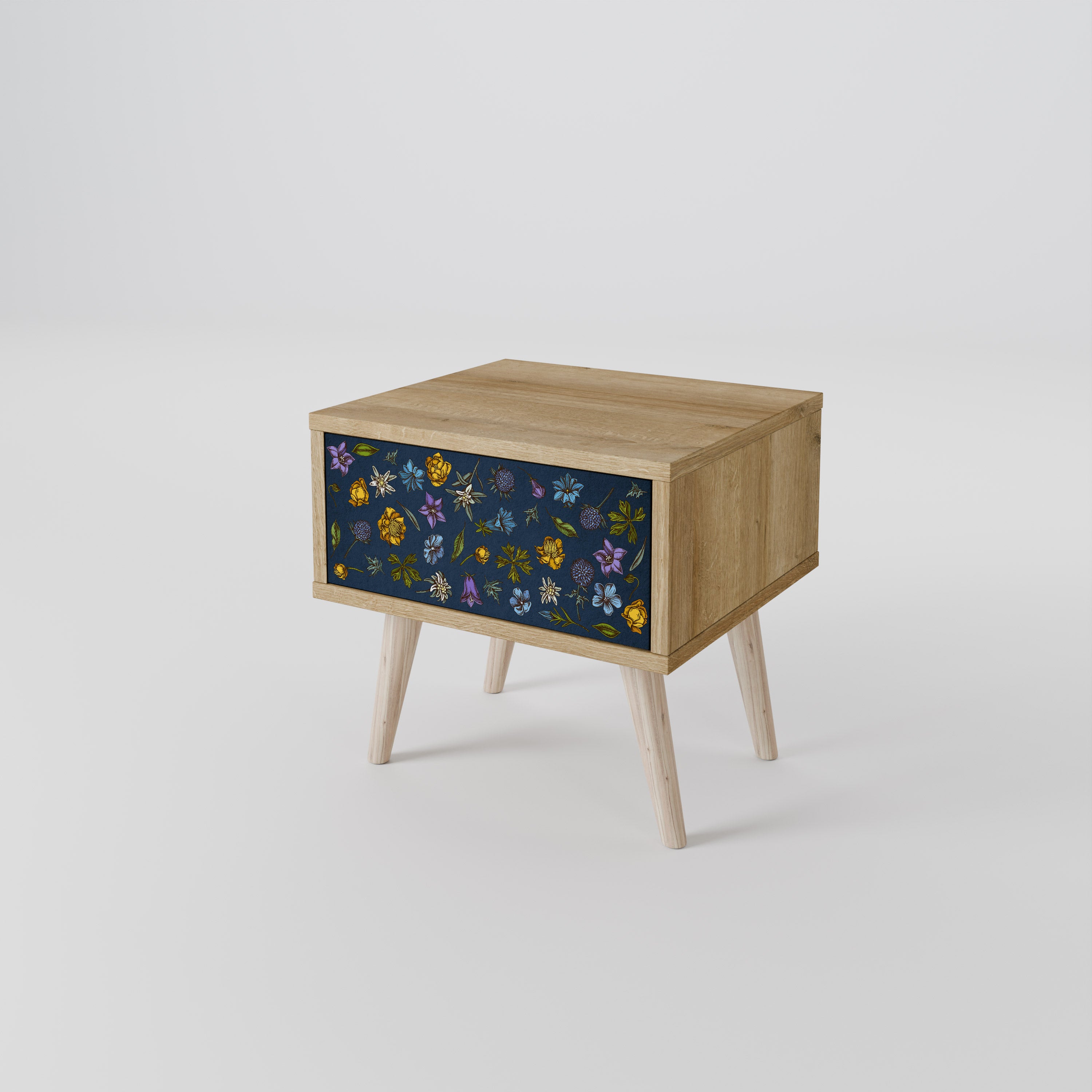 FLOWERS ON NAVY BLUE Szafka nocna