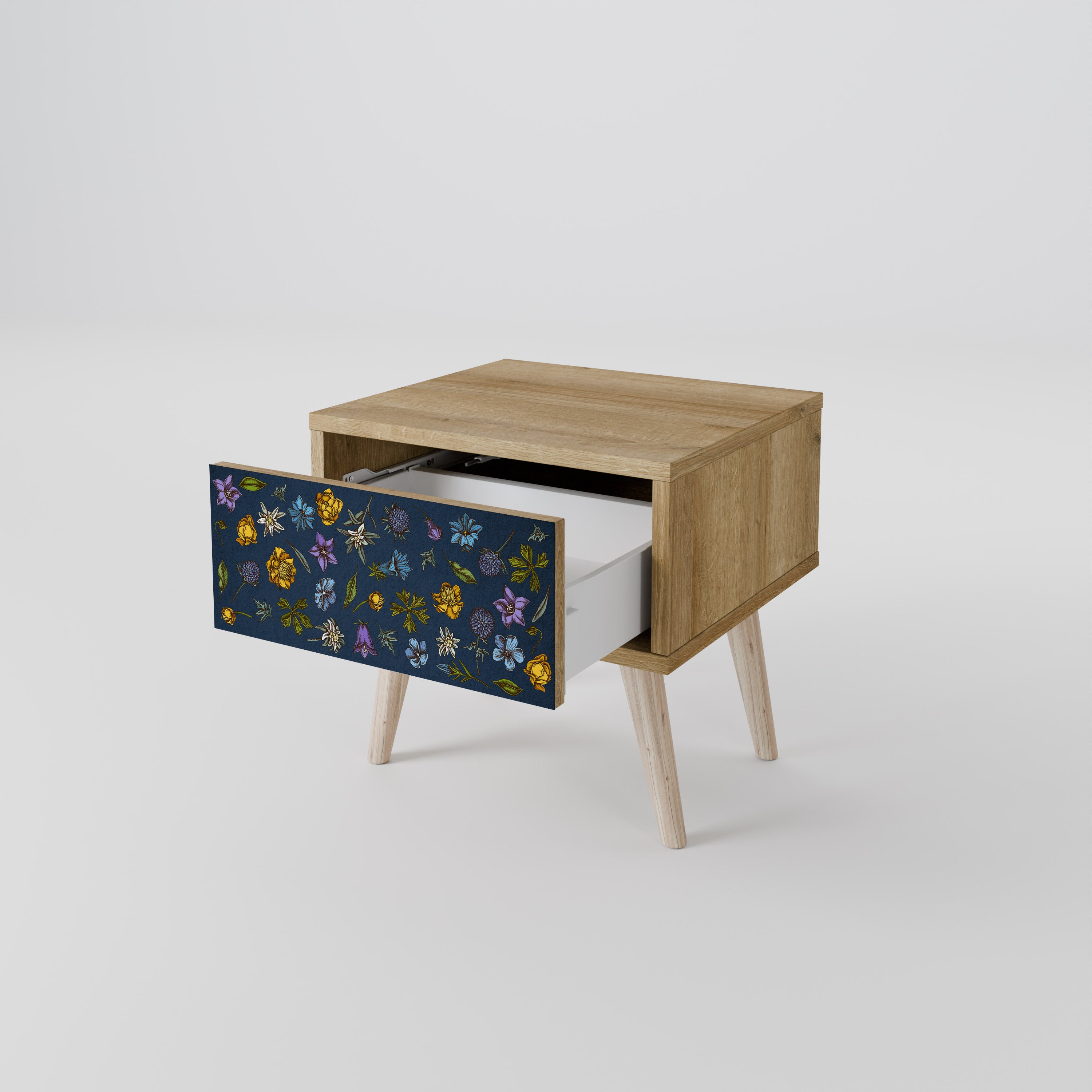 FLOWERS ON NAVY BLUE Szafka nocna