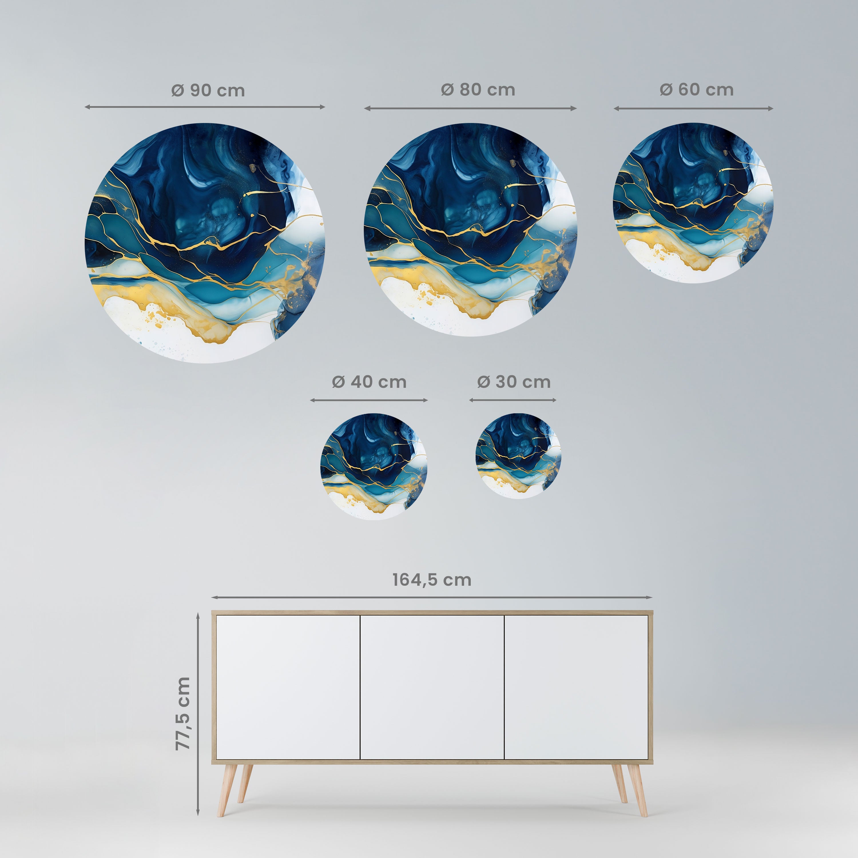 AZURE ALPENGLOW Naklejka okrągła