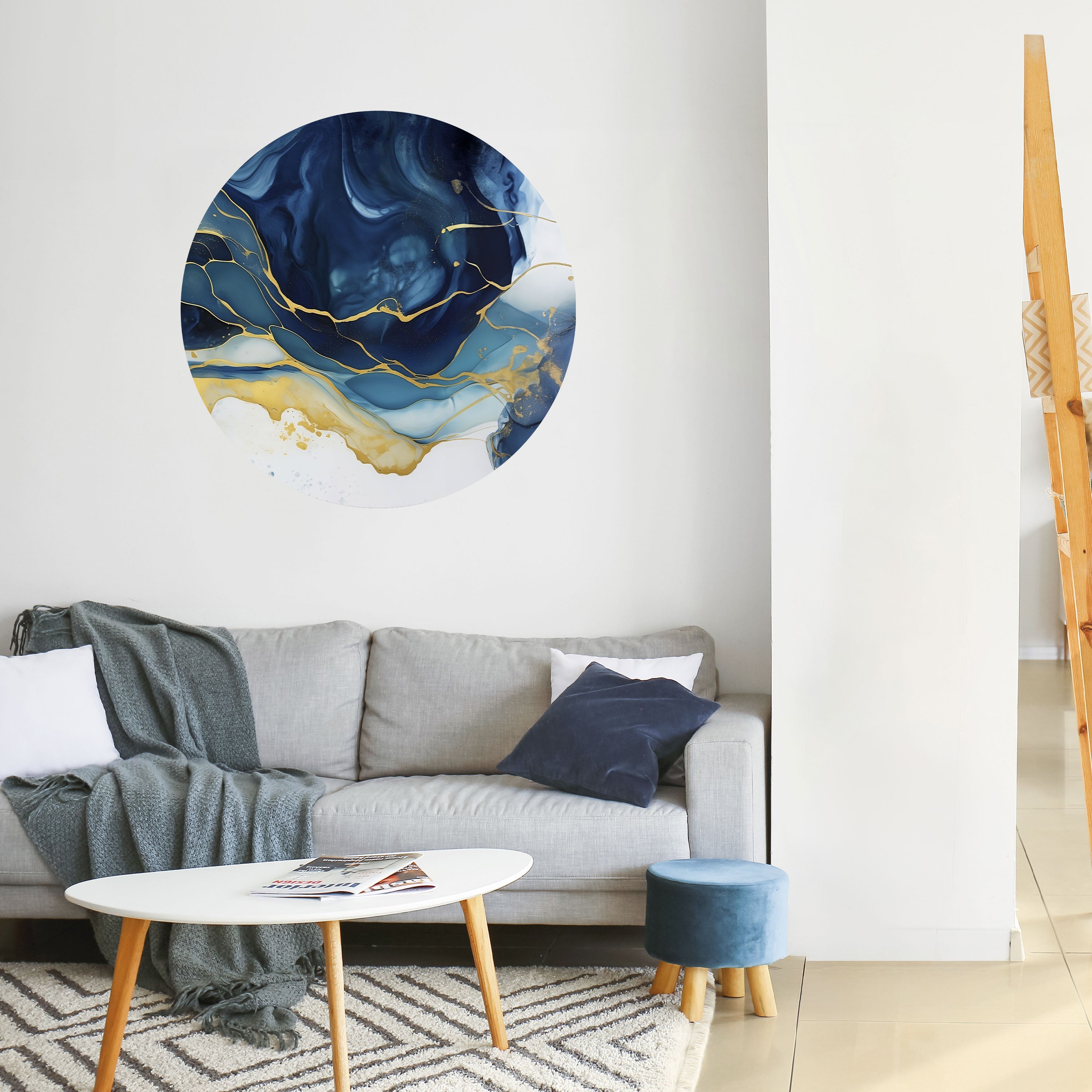 AZURE ALPENGLOW Naklejka okrągła