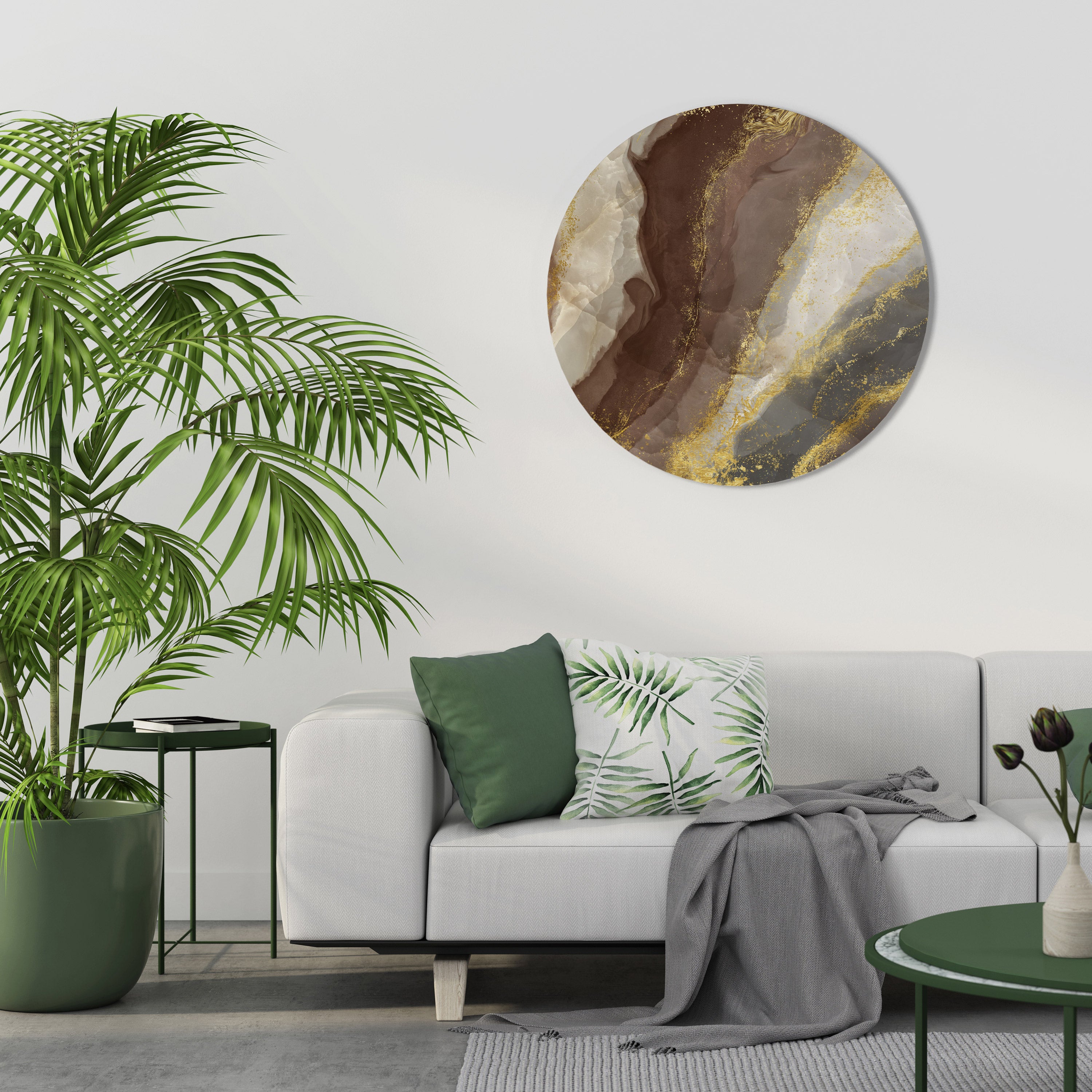 MARBLED ELEGANCE Obraz okrągły