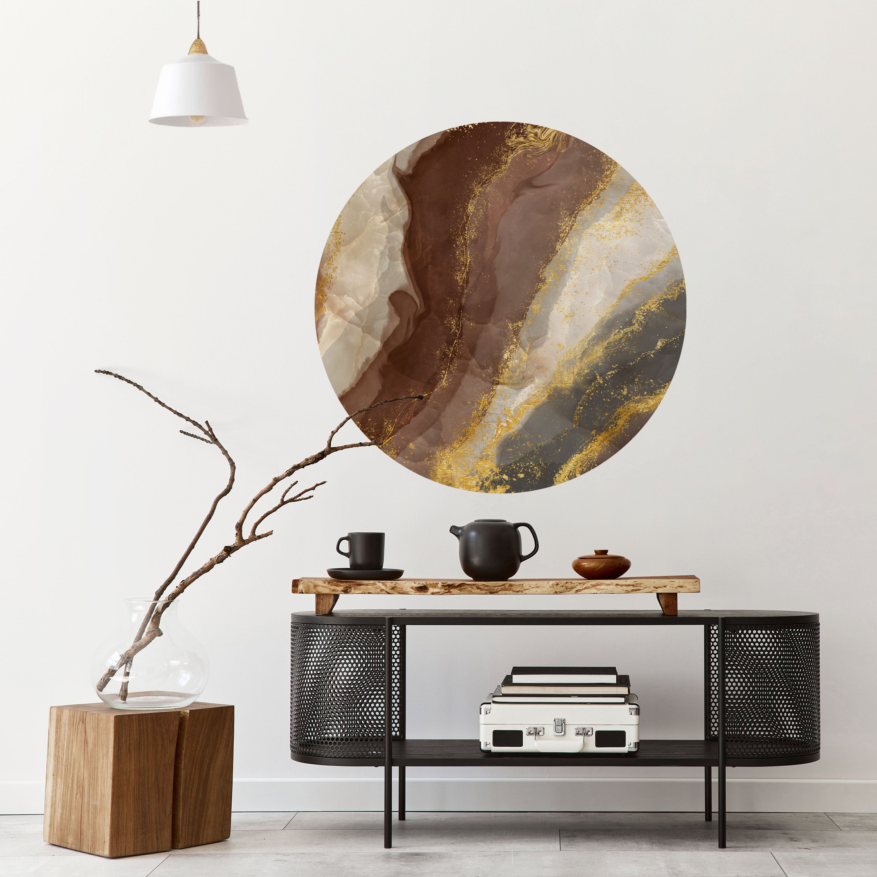 MARBLED ELEGANCE Naklejka okrągła