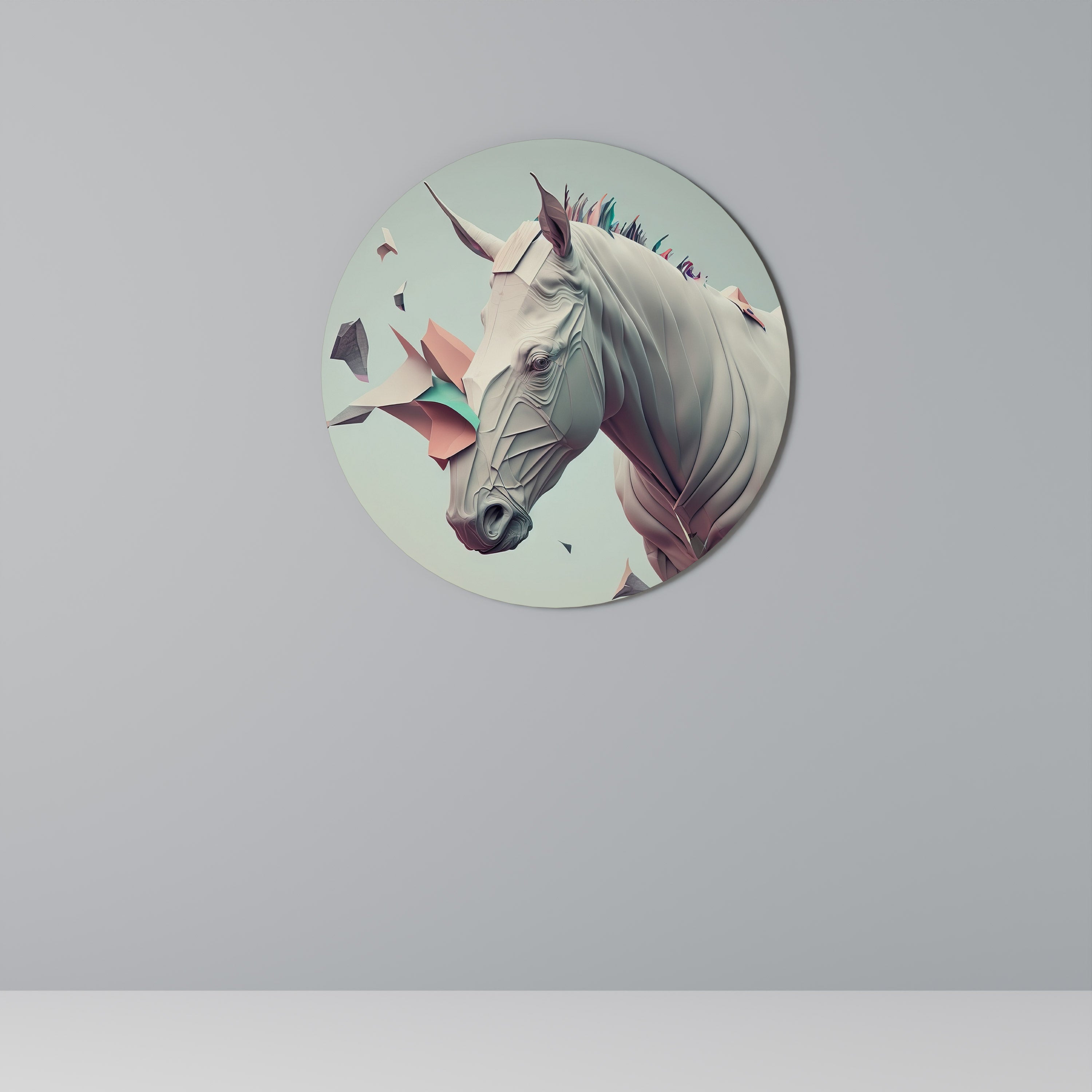 FUTURISTIC HORSE Obraz okrągły