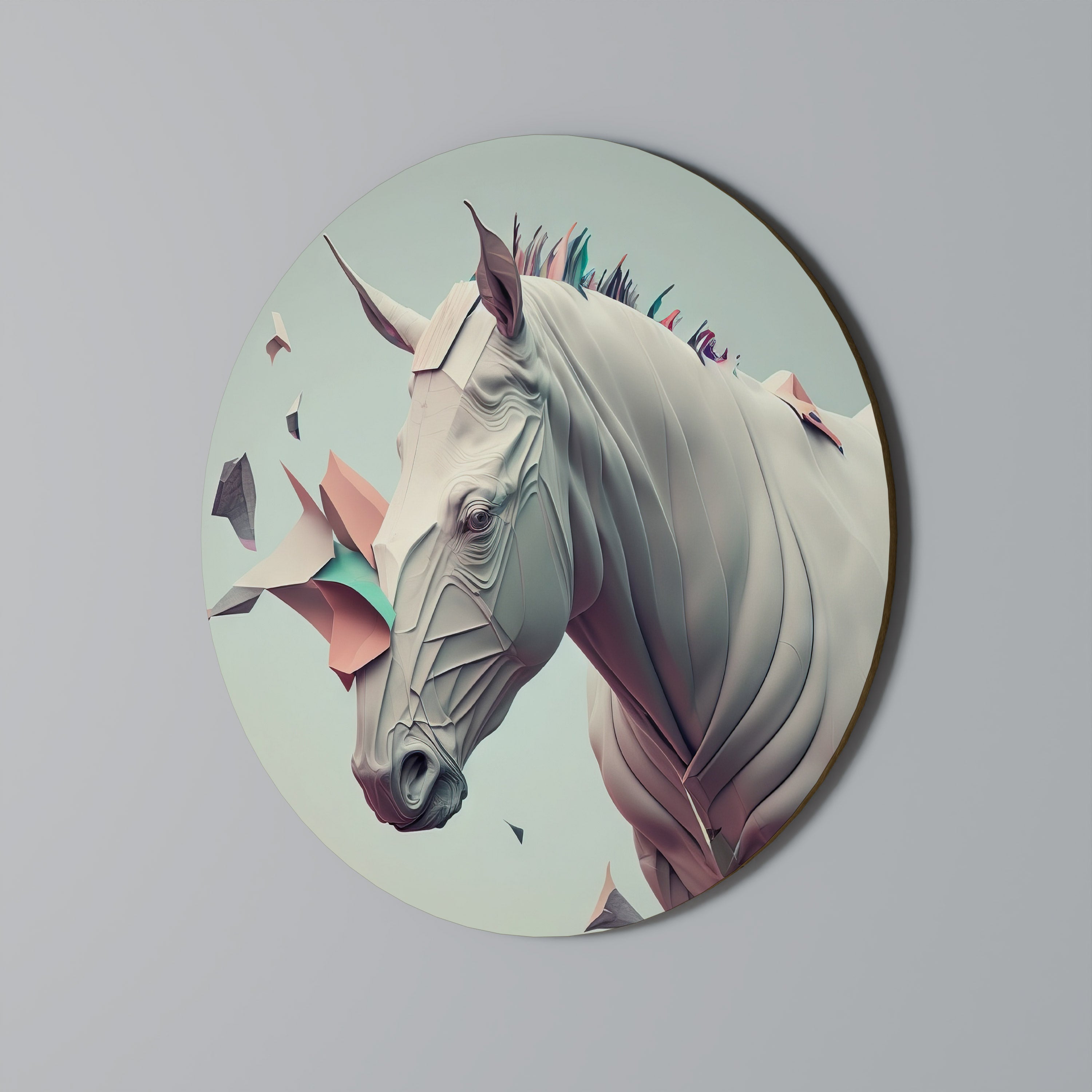 FUTURISTIC HORSE Obraz okrągły