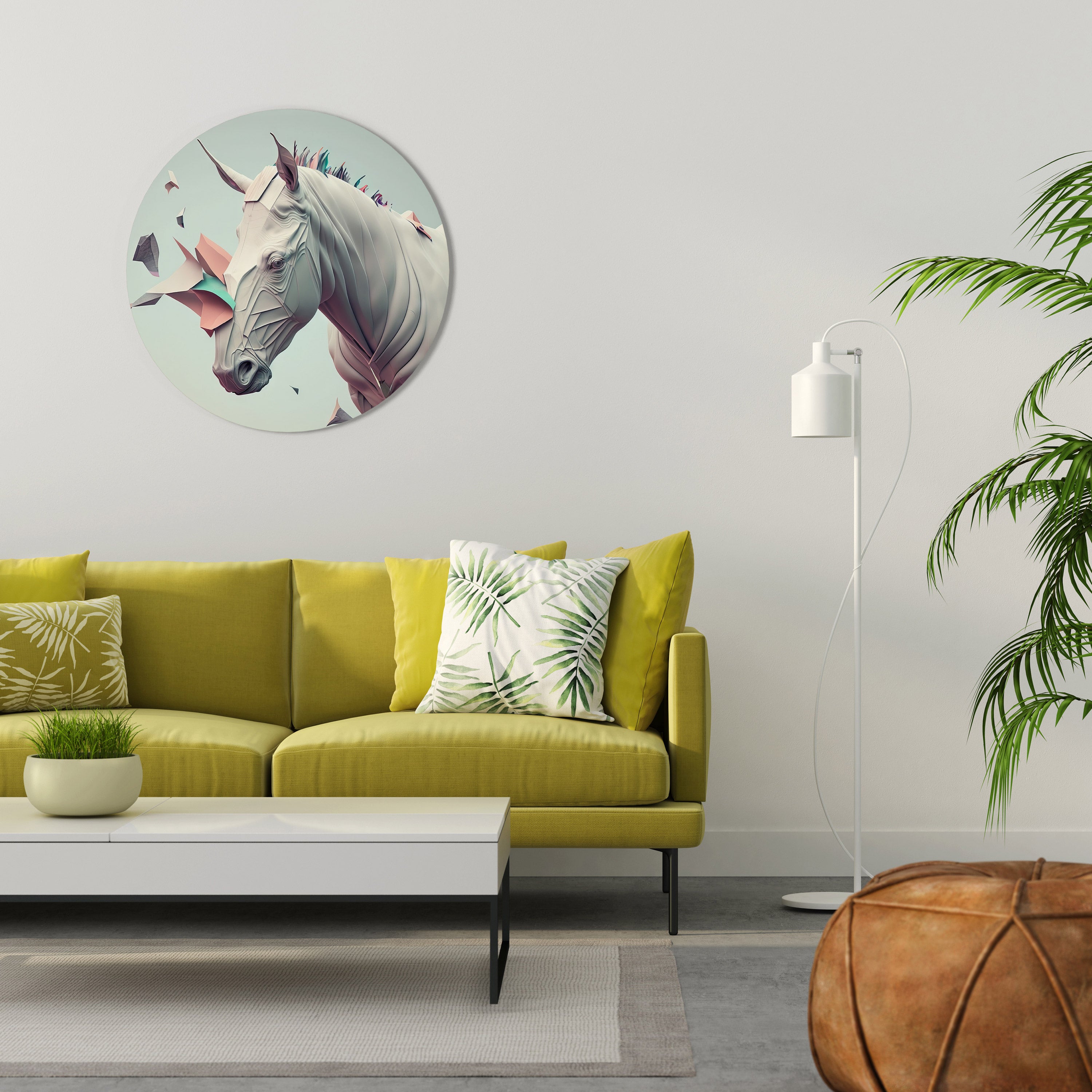 FUTURISTIC HORSE Obraz okrągły