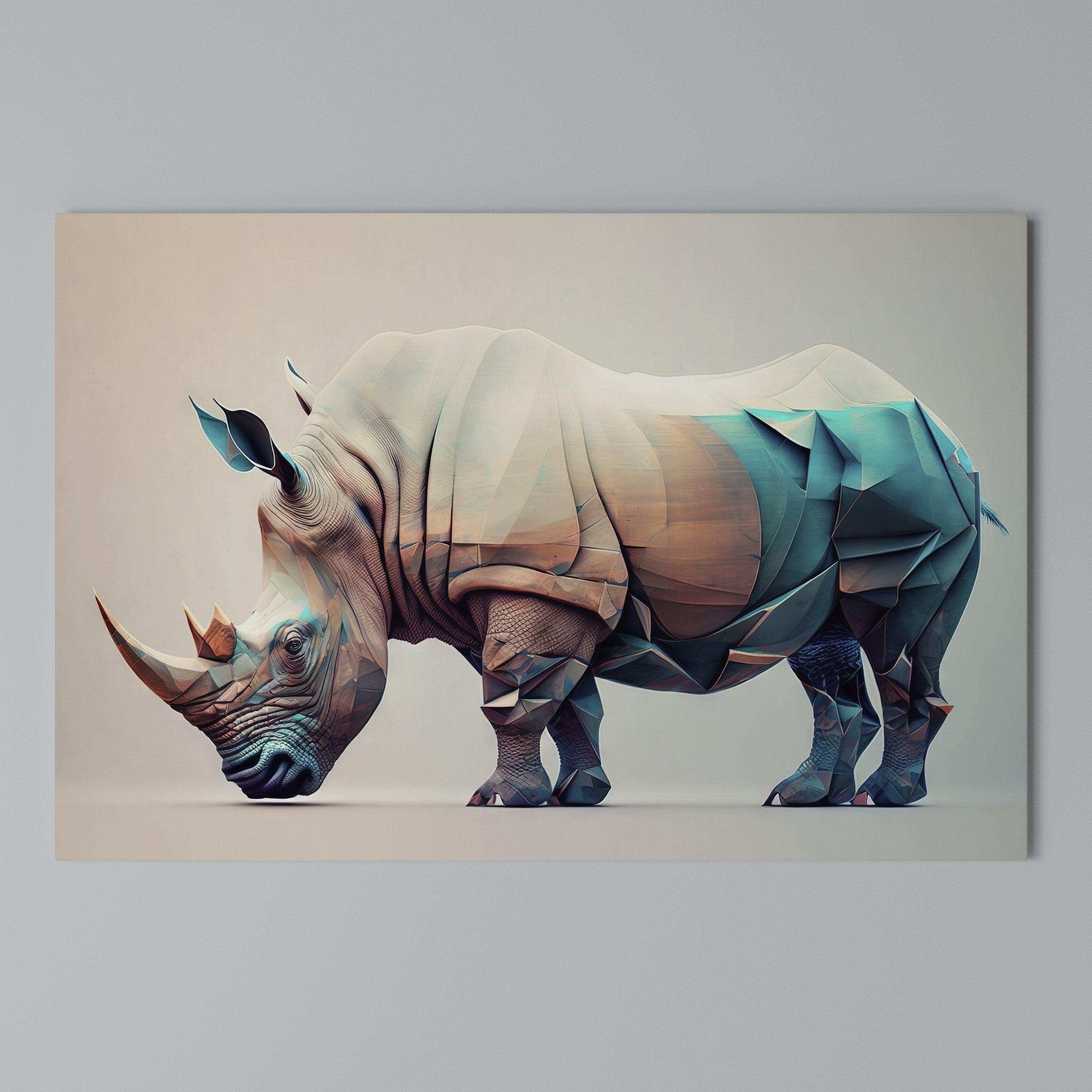 FUTURISTIC RHINO Poziomy obraz na płótnie