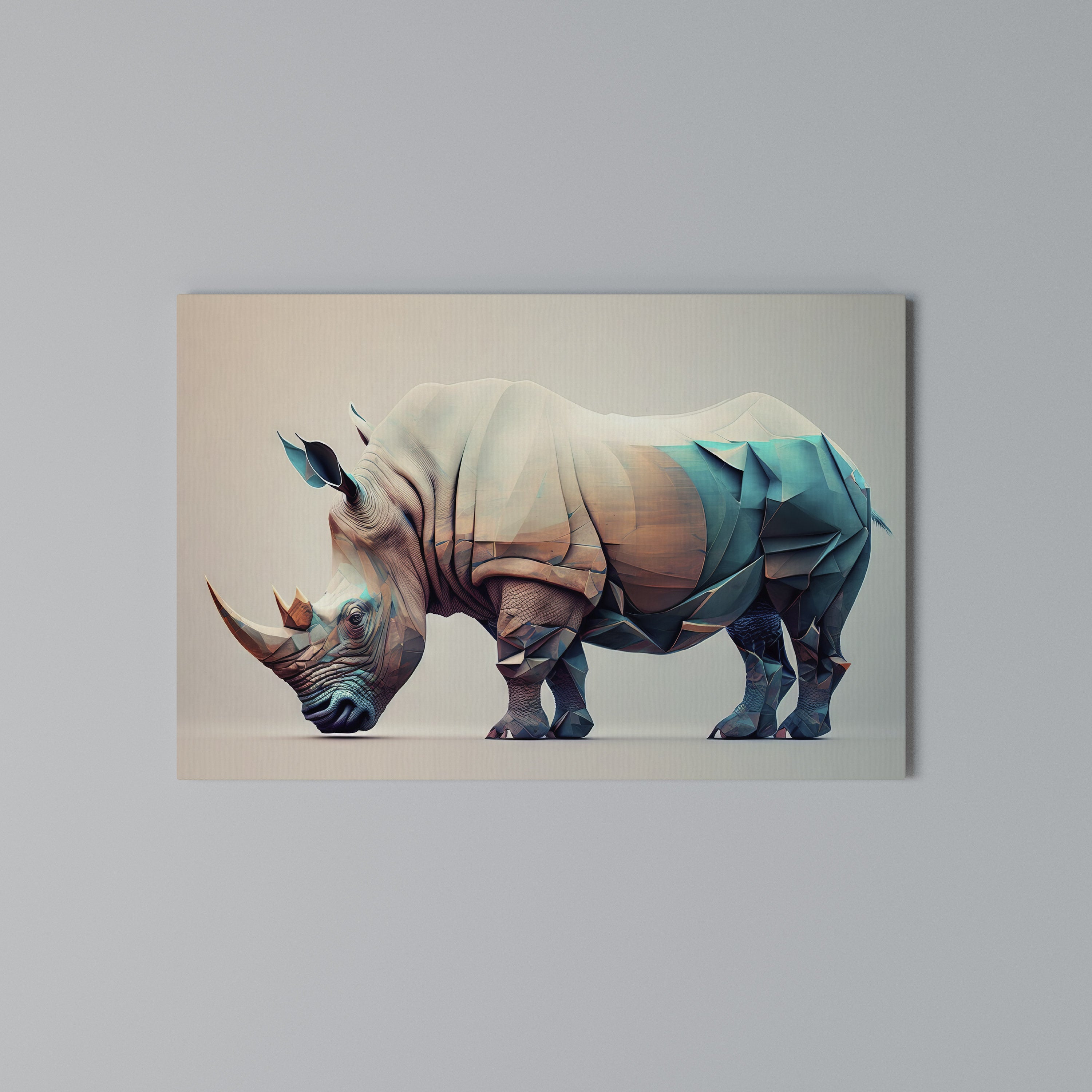 FUTURISTIC RHINO Poziomy obraz na płótnie