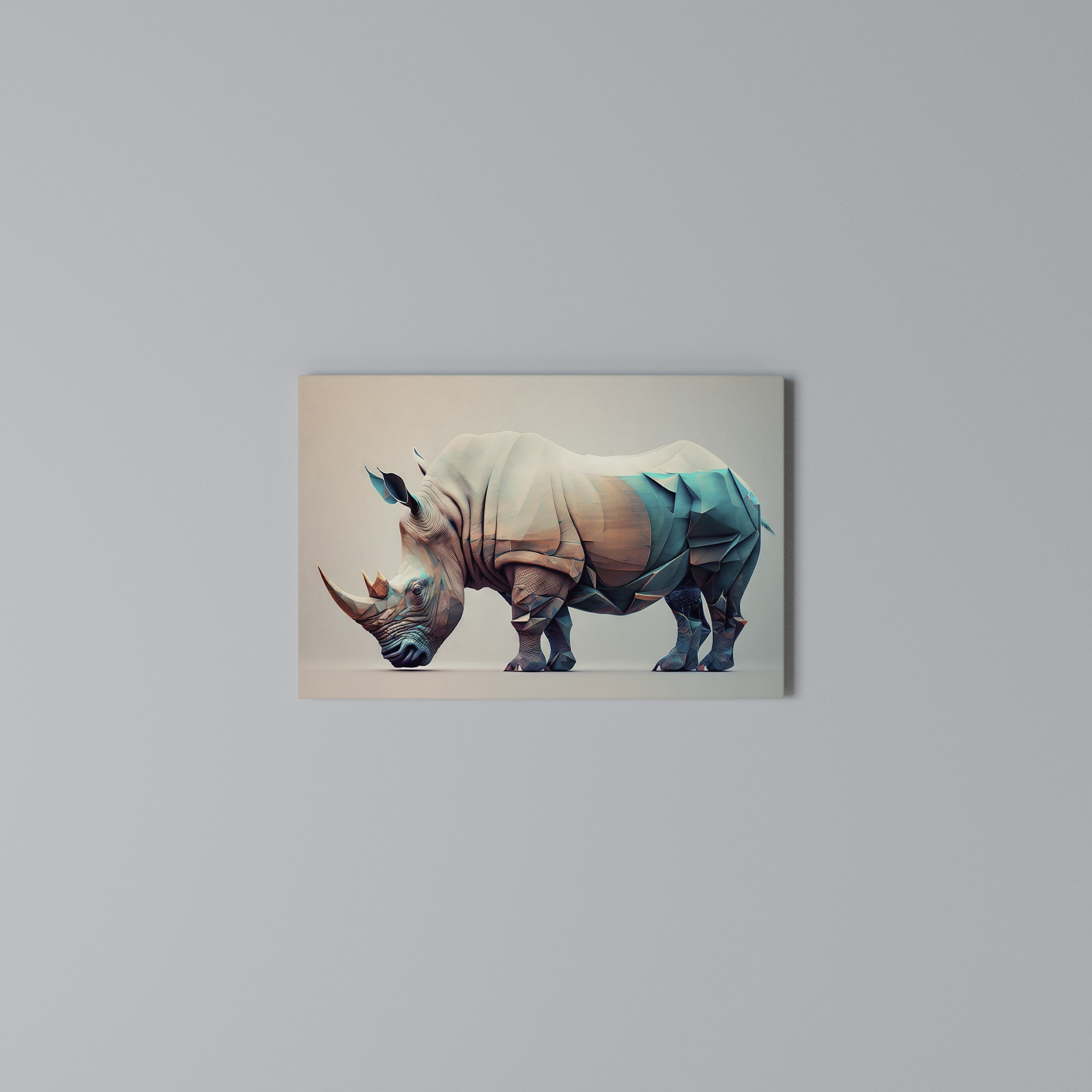 FUTURISTIC RHINO Poziomy obraz na płótnie