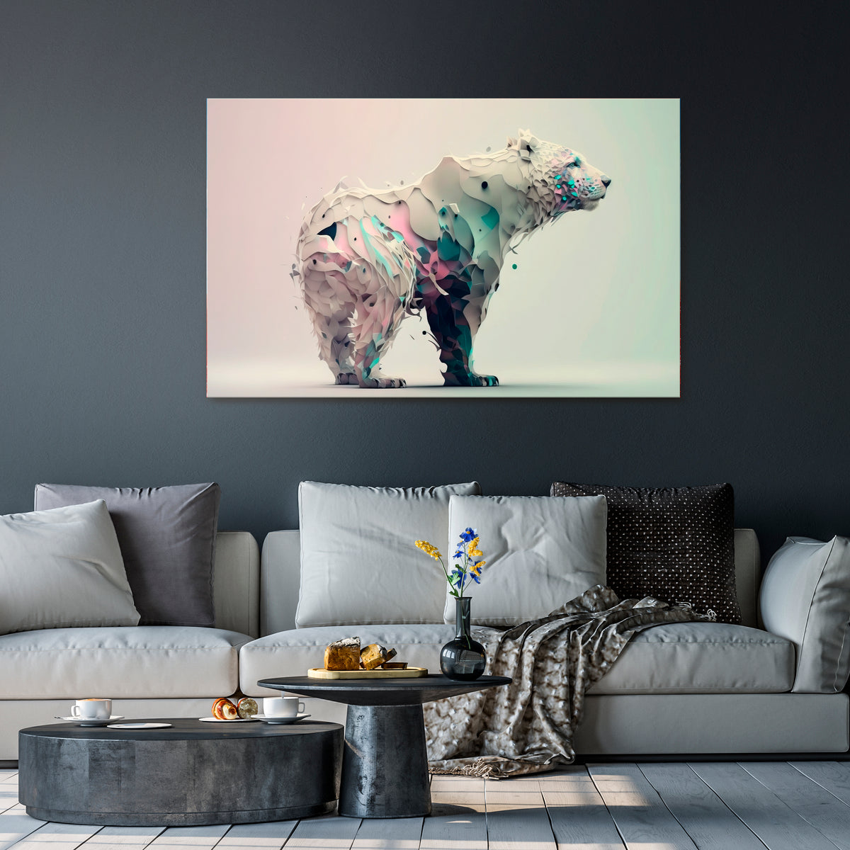 FUTURISTIC BEAR Poziomy obraz na płótnie