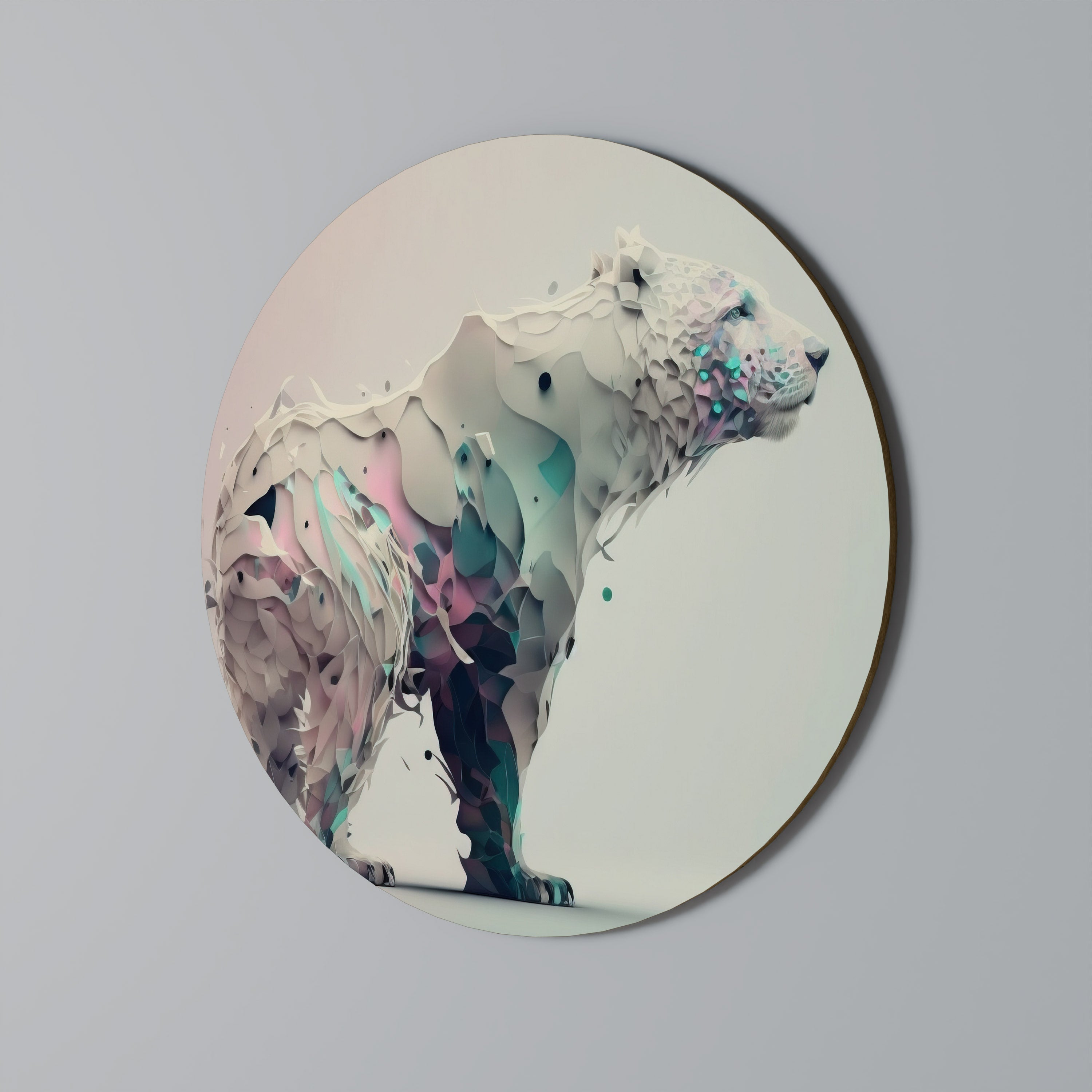 FUTURISTIC BEAR Obraz okrągły