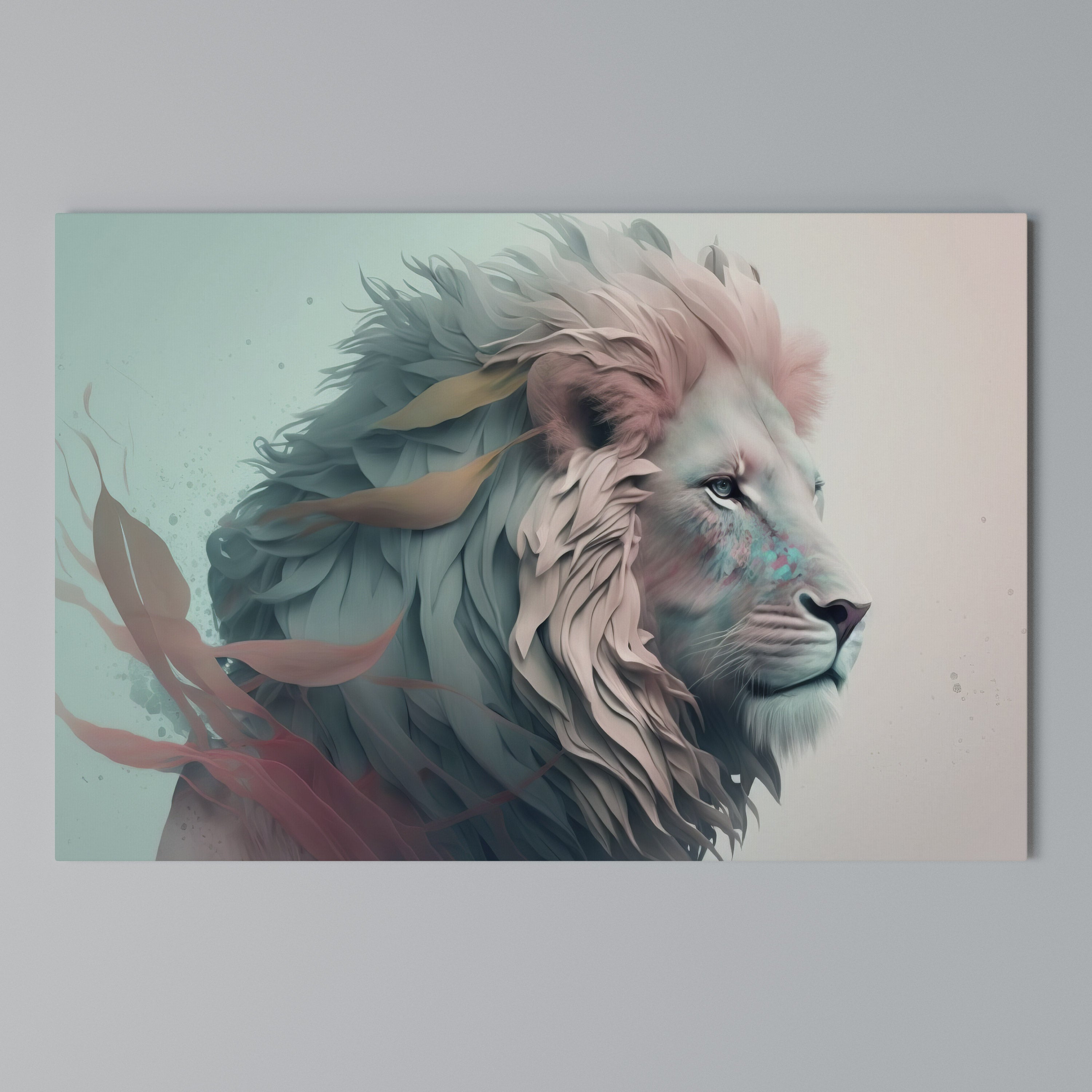 LUMINOUS LION MAJESTY Poziomy obraz na płótnie
