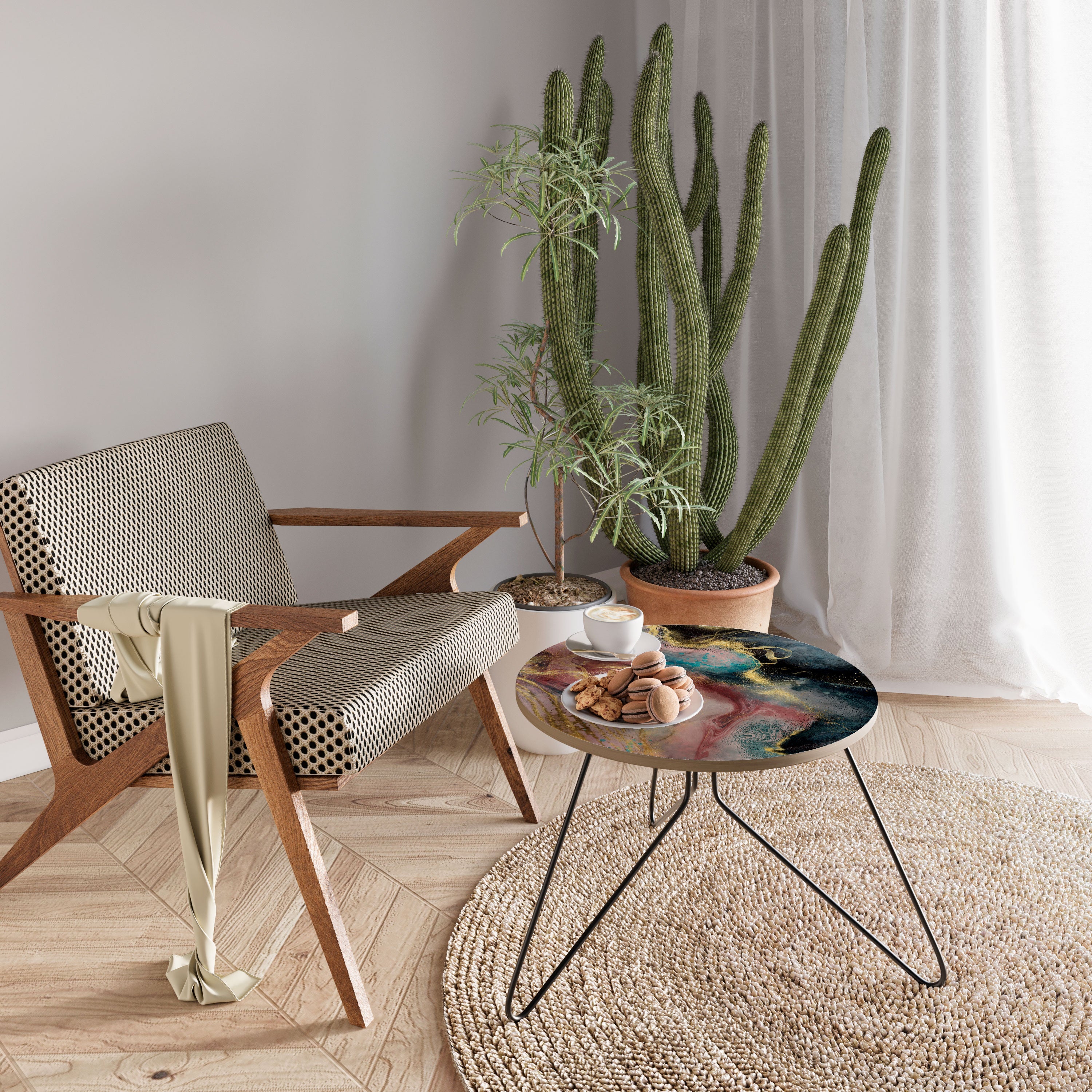 EARTHY MARBLE Stolik kawowy mały