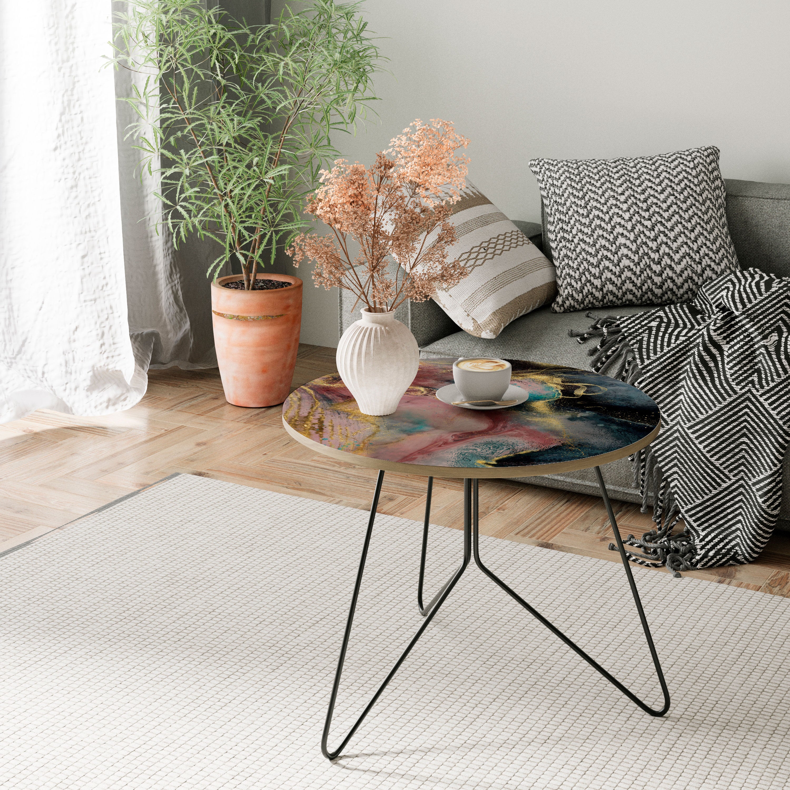 EARTHY MARBLE Stolik kawowy duży