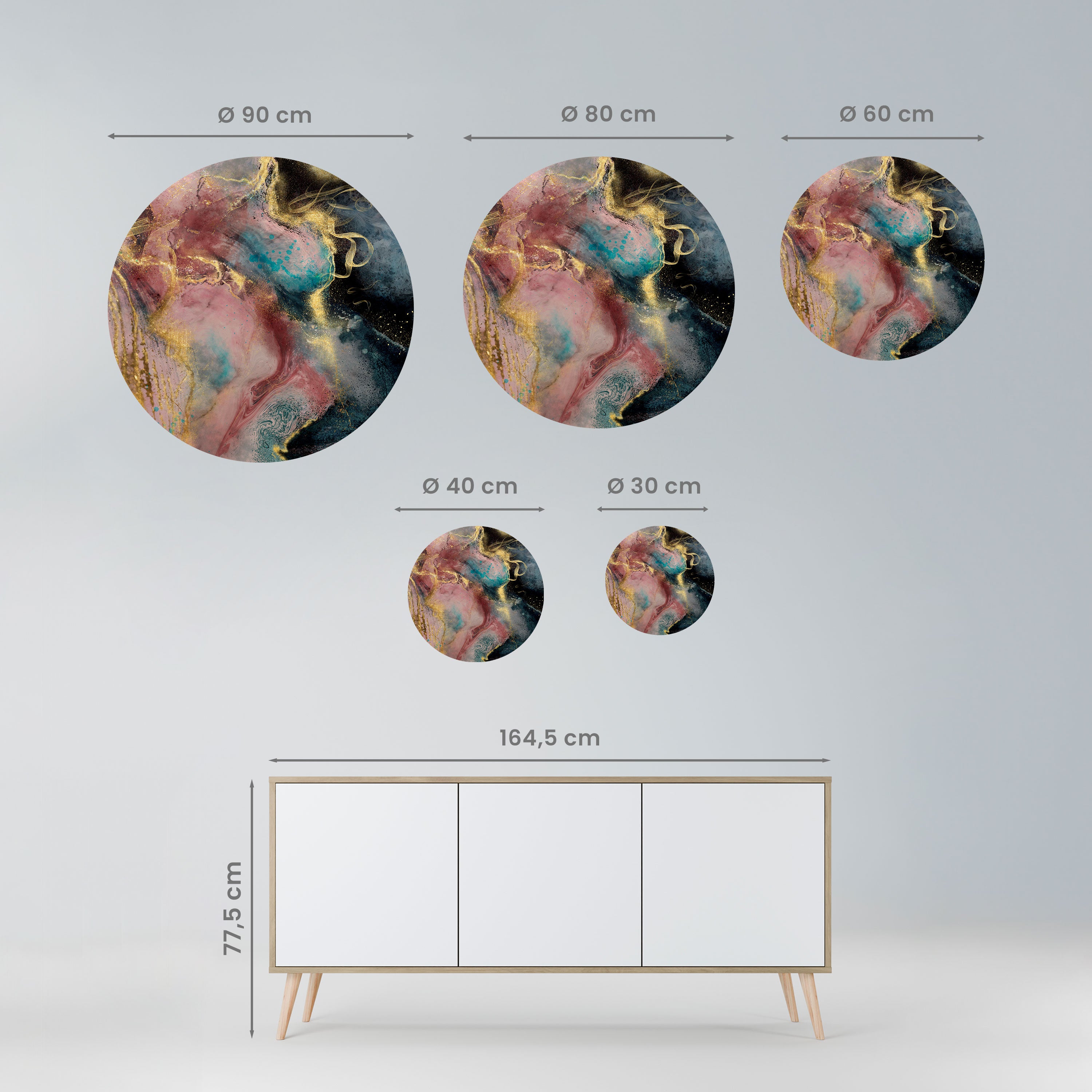 EARTHY MARBLE Naklejka okrągła