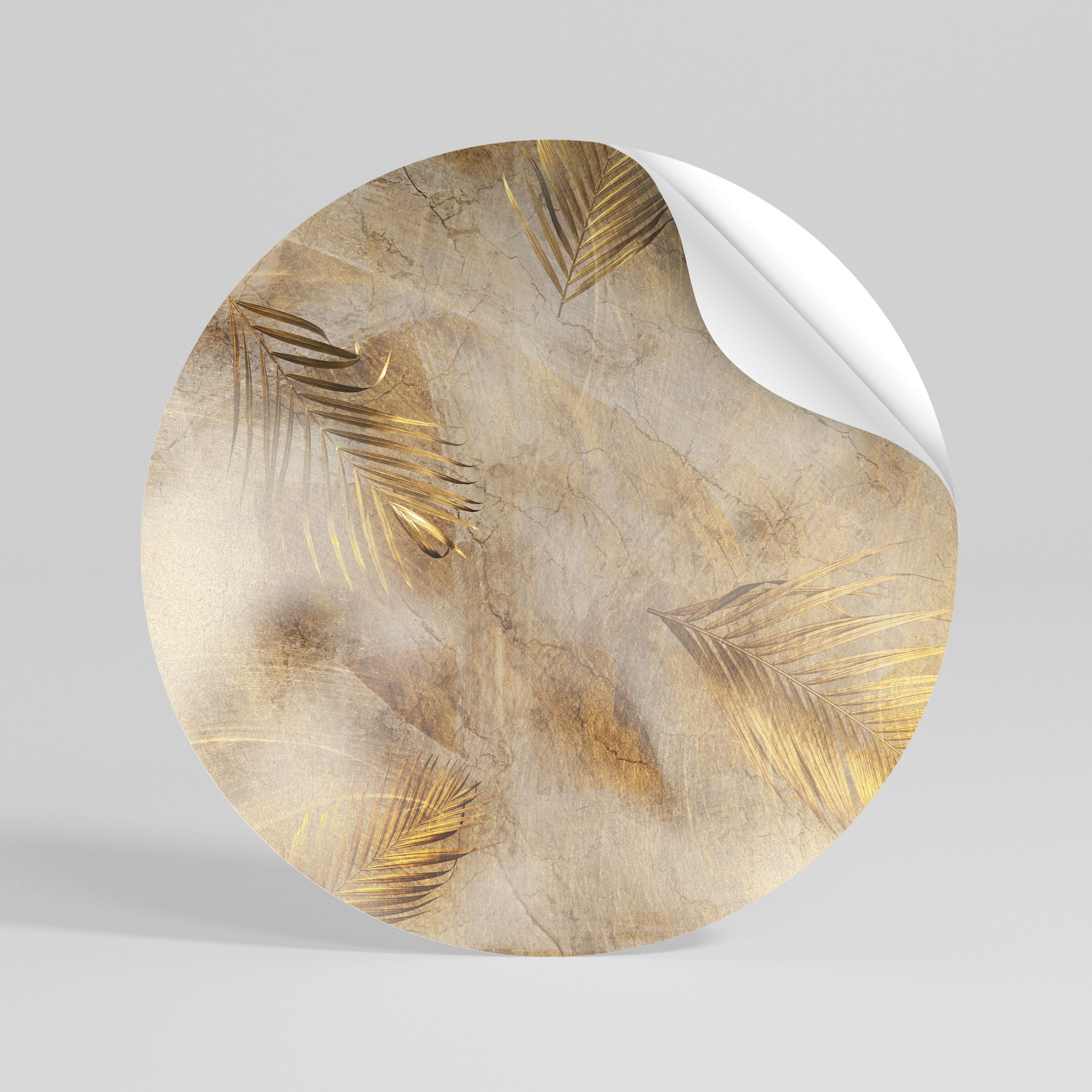 LEAVES OF SPLENDOR Naklejka - okrągła