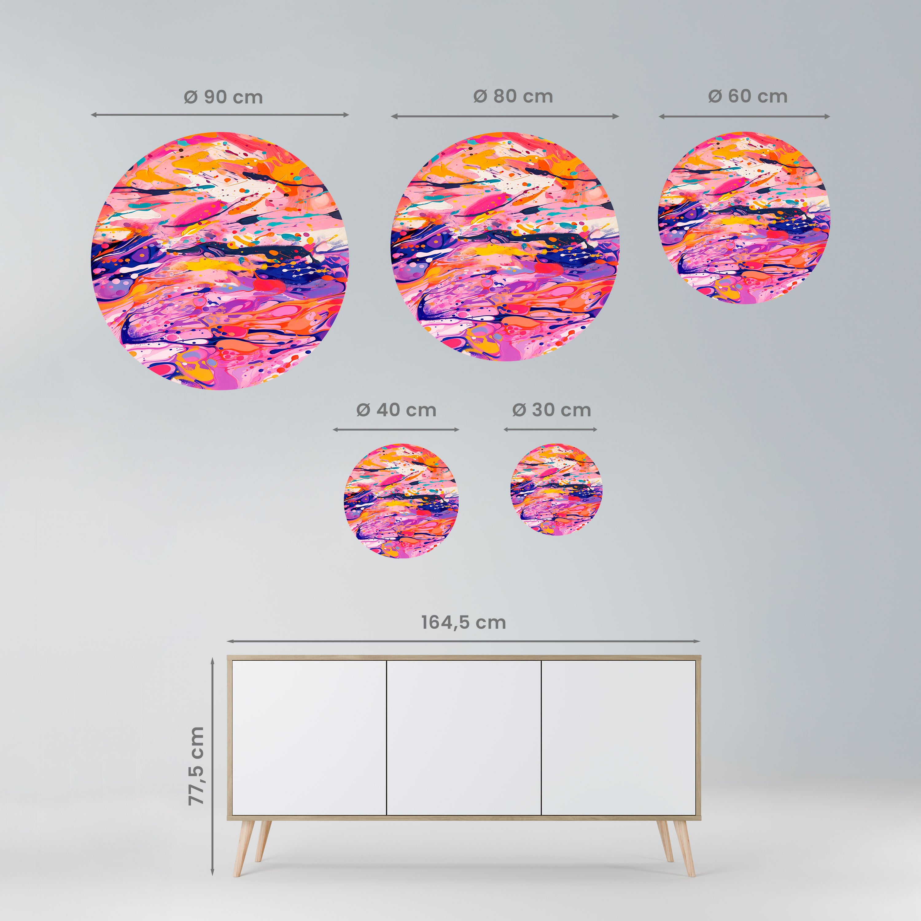 EXPRESSIVE ECHOES Naklejka okrągła