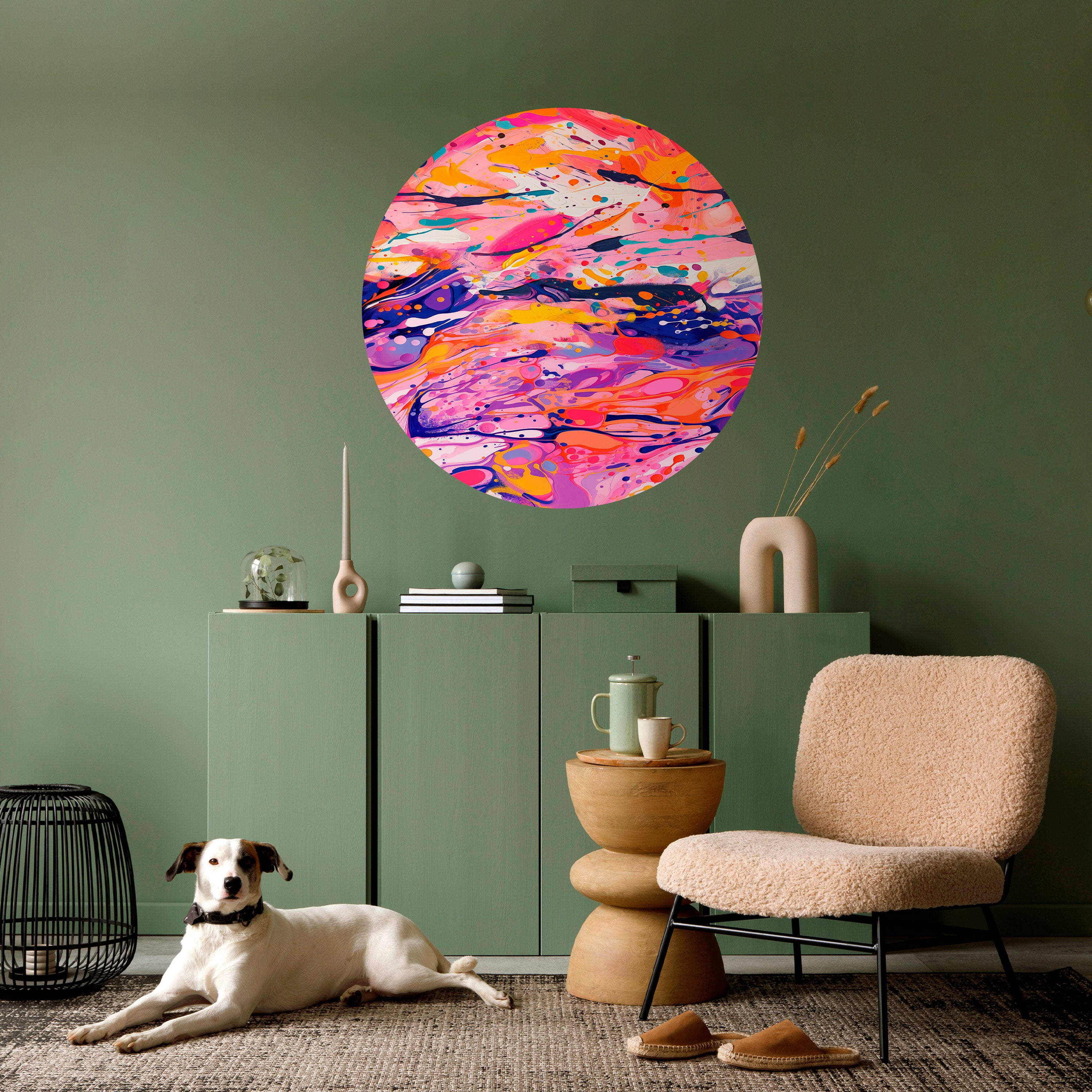 EXPRESSIVE ECHOES Naklejka okrągła