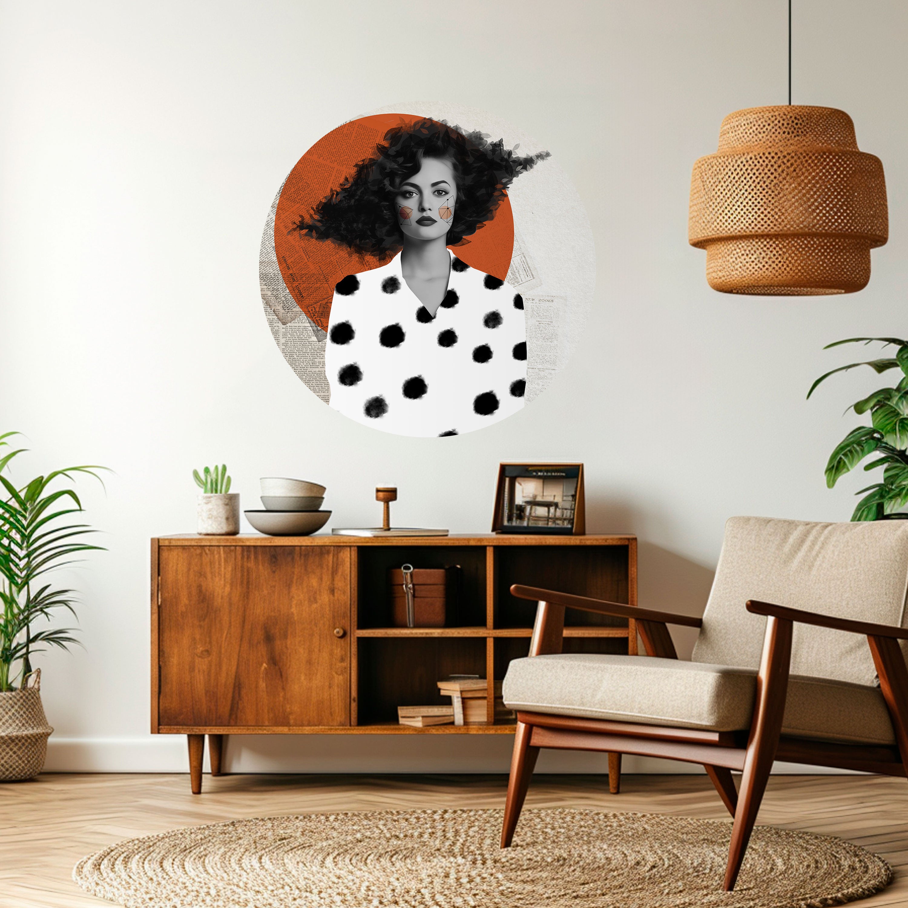 CLASSIC COOL DOTS Naklejka okrągła