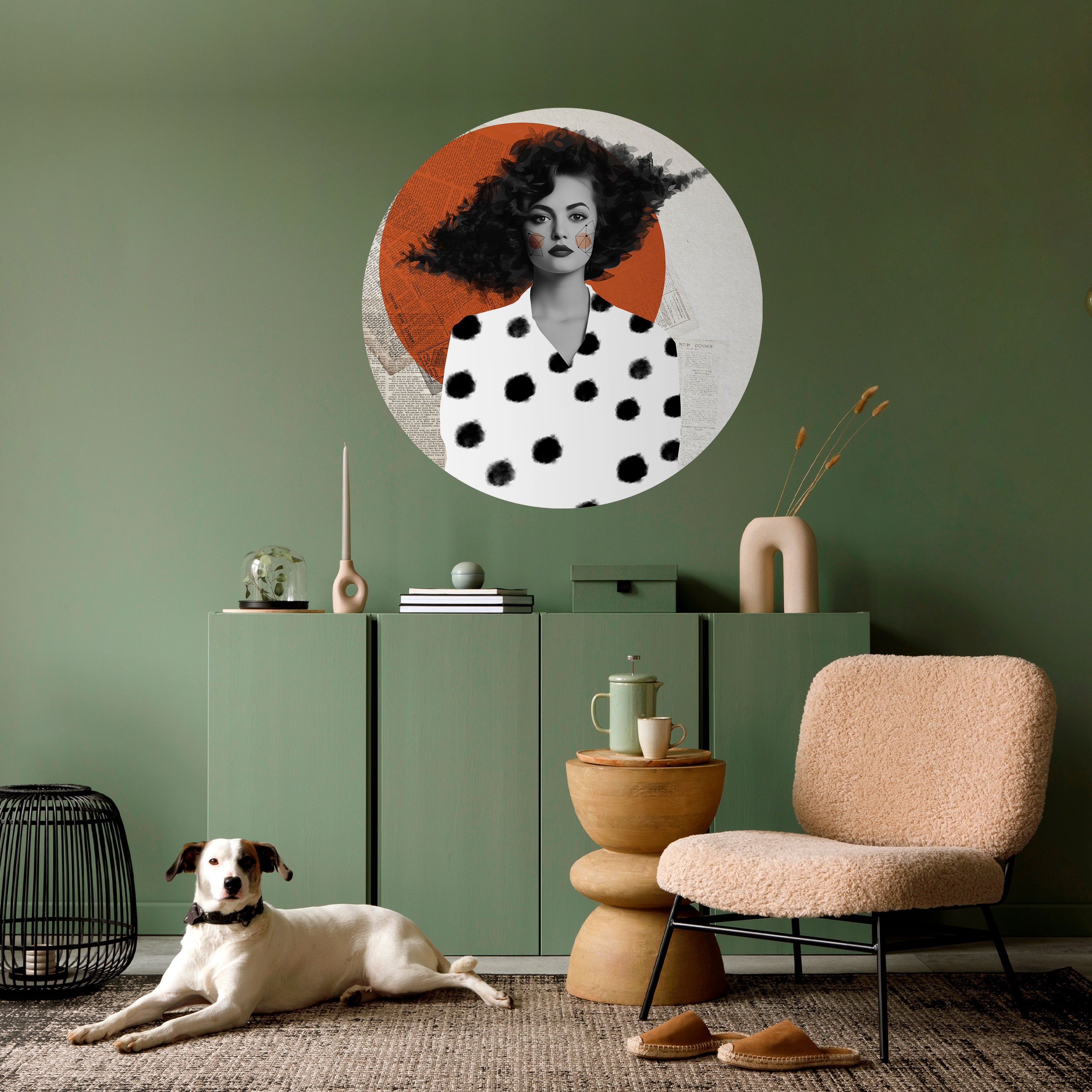 CLASSIC COOL DOTS Naklejka okrągła