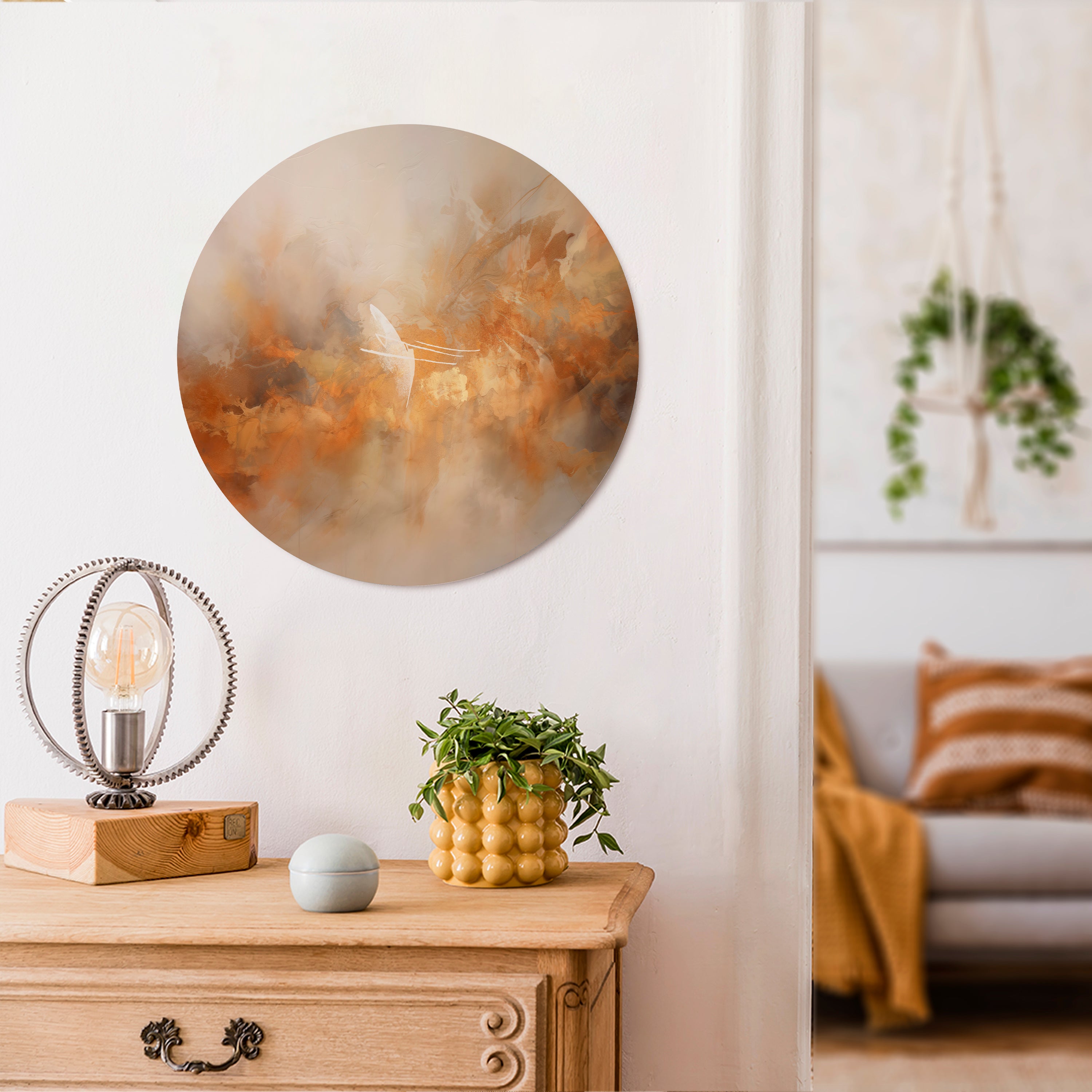 AMBER WHISPERS Obraz okrągły