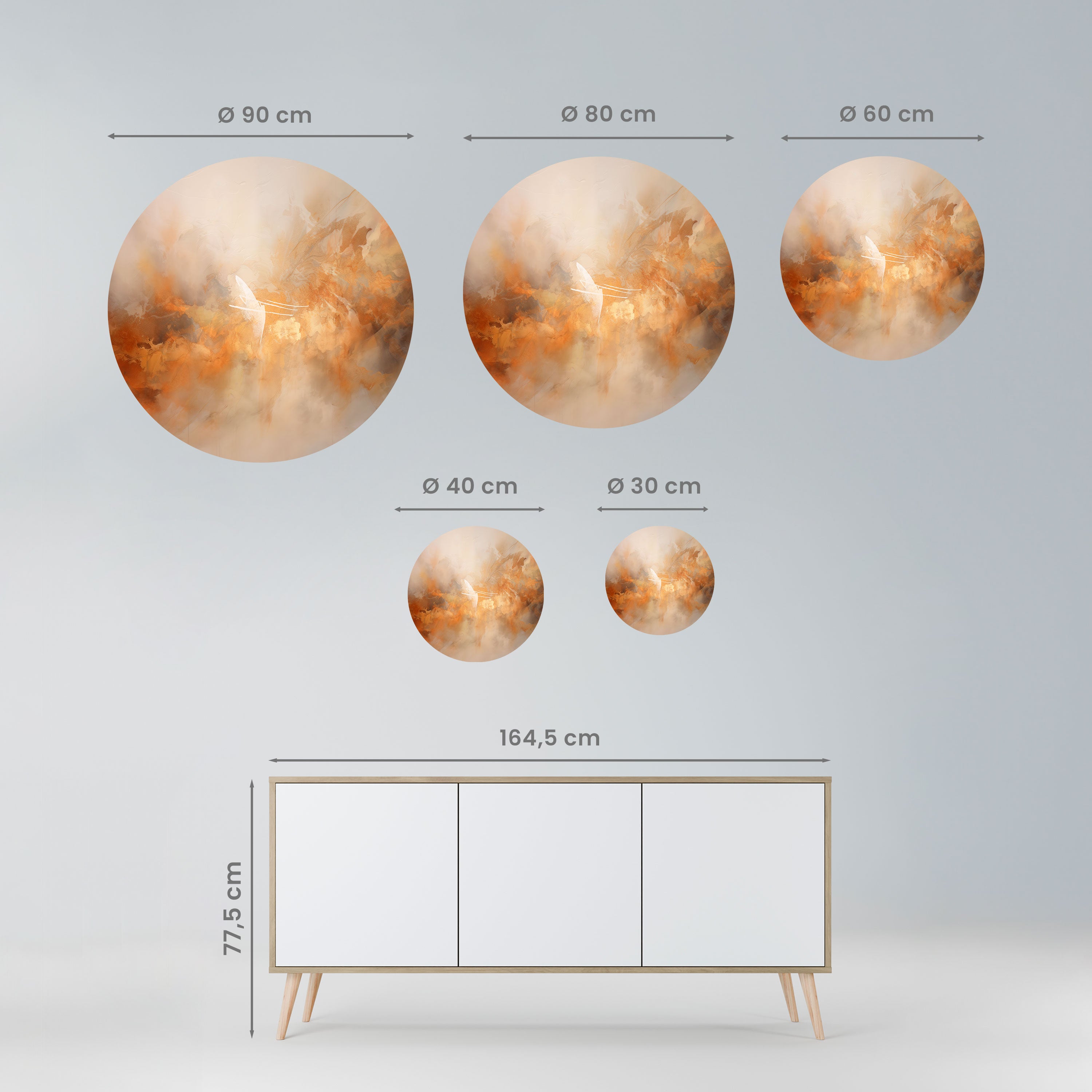 AMBER WHISPERS Naklejka okrągła