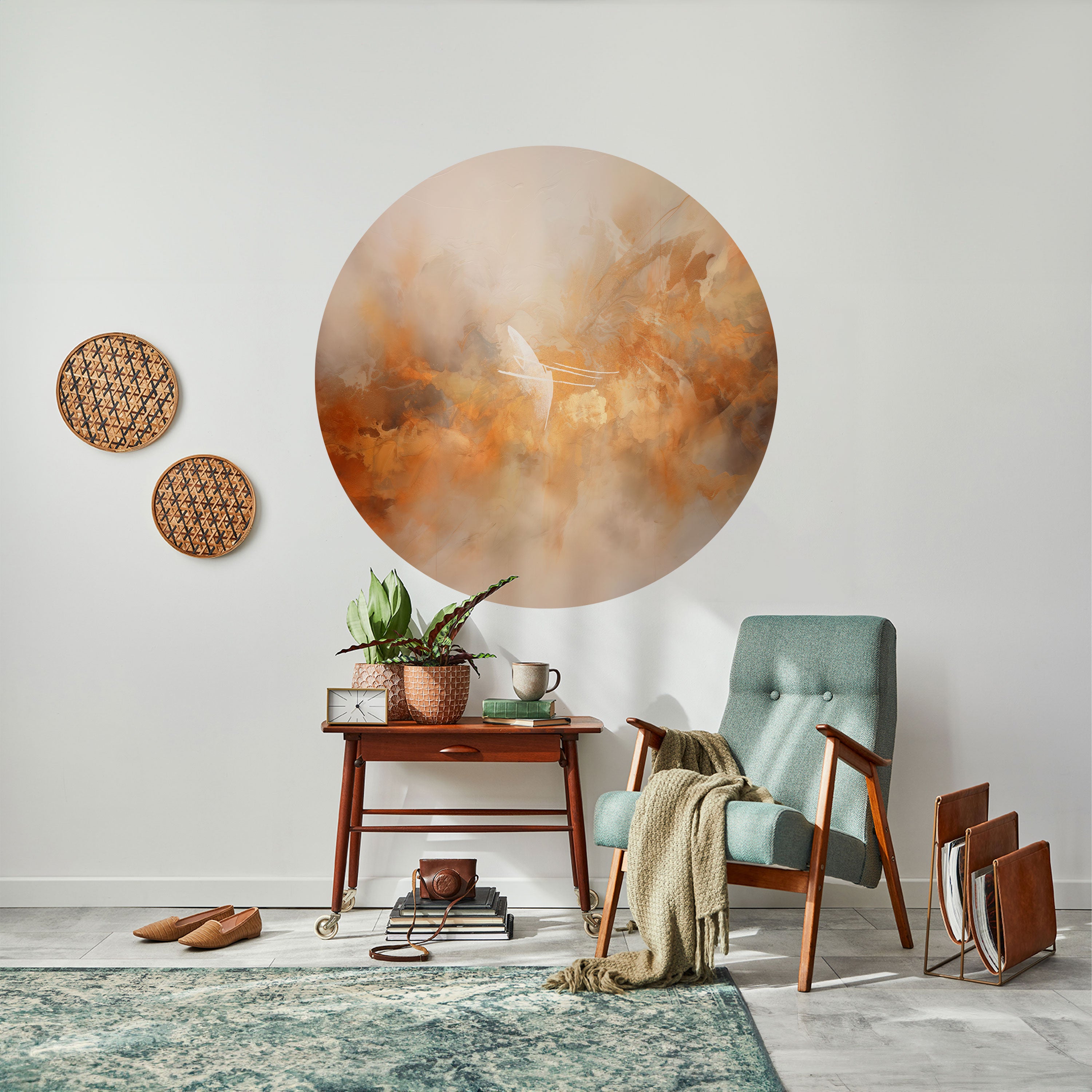 AMBER WHISPERS Naklejka okrągła