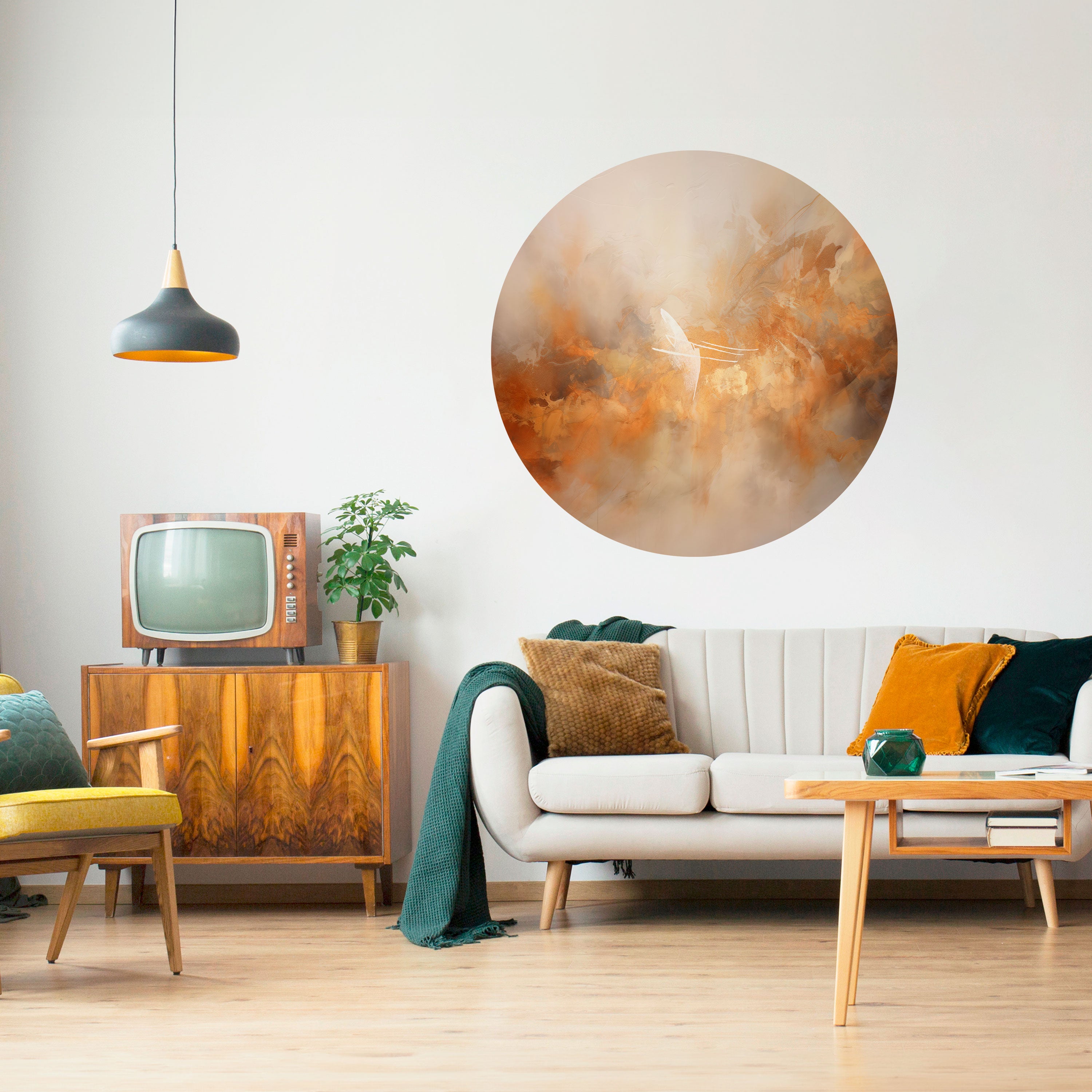 AMBER WHISPERS Naklejka okrągła