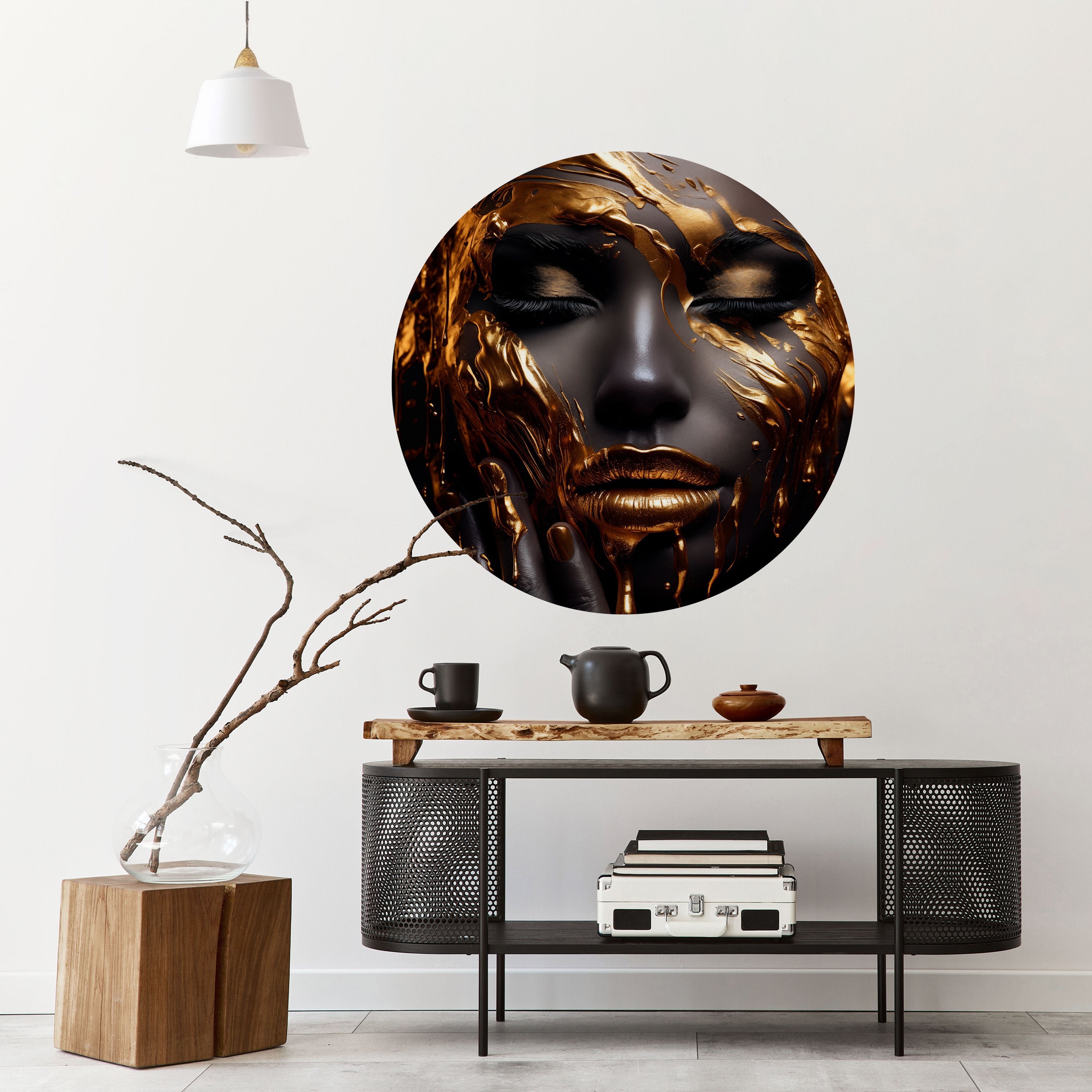 GOLDEN GODDESS Naklejka okrągła