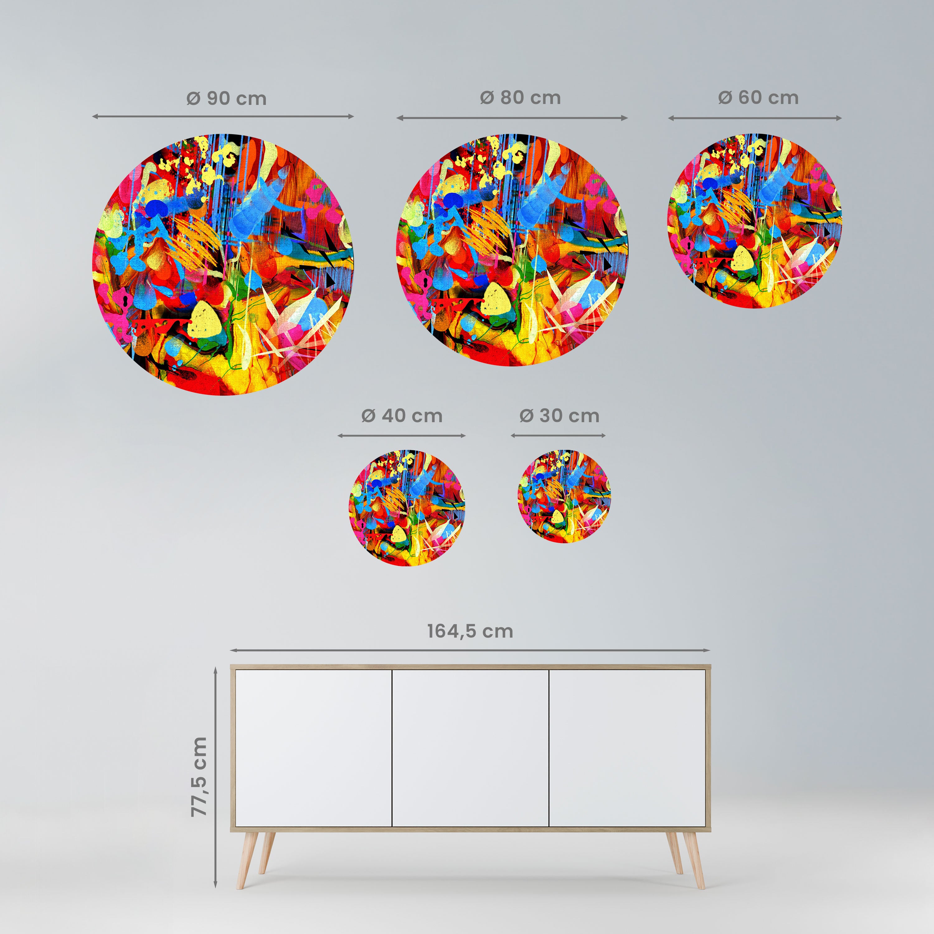 ABSTRACT RHAPSODY Naklejka okrągła