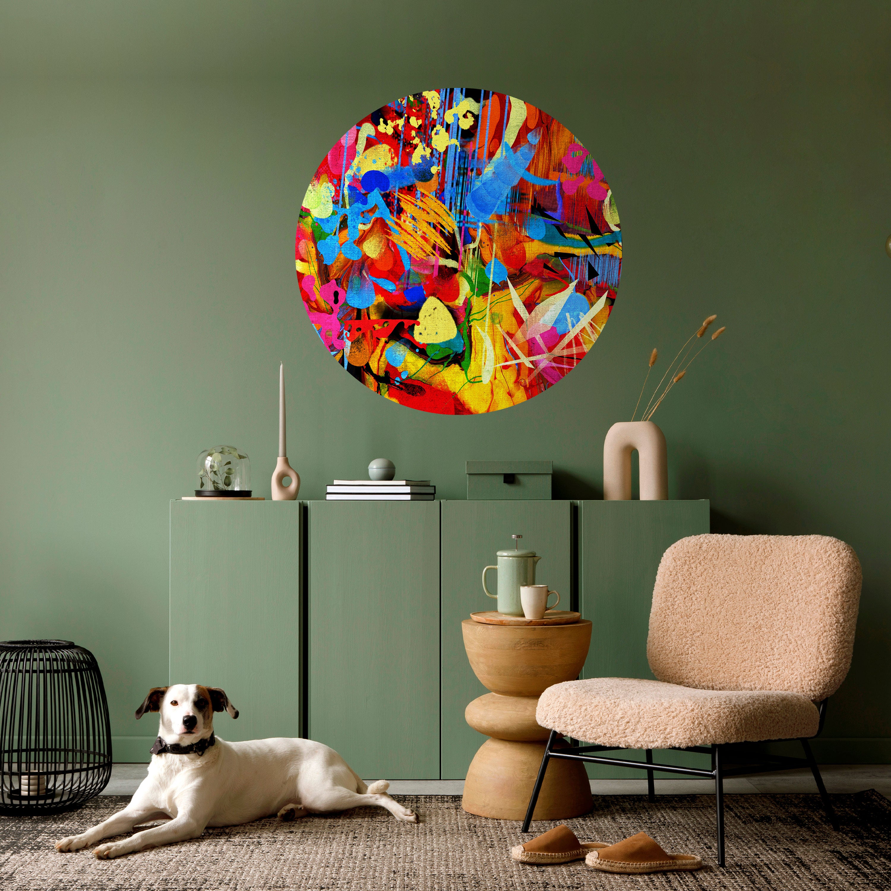 ABSTRACT RHAPSODY Naklejka okrągła