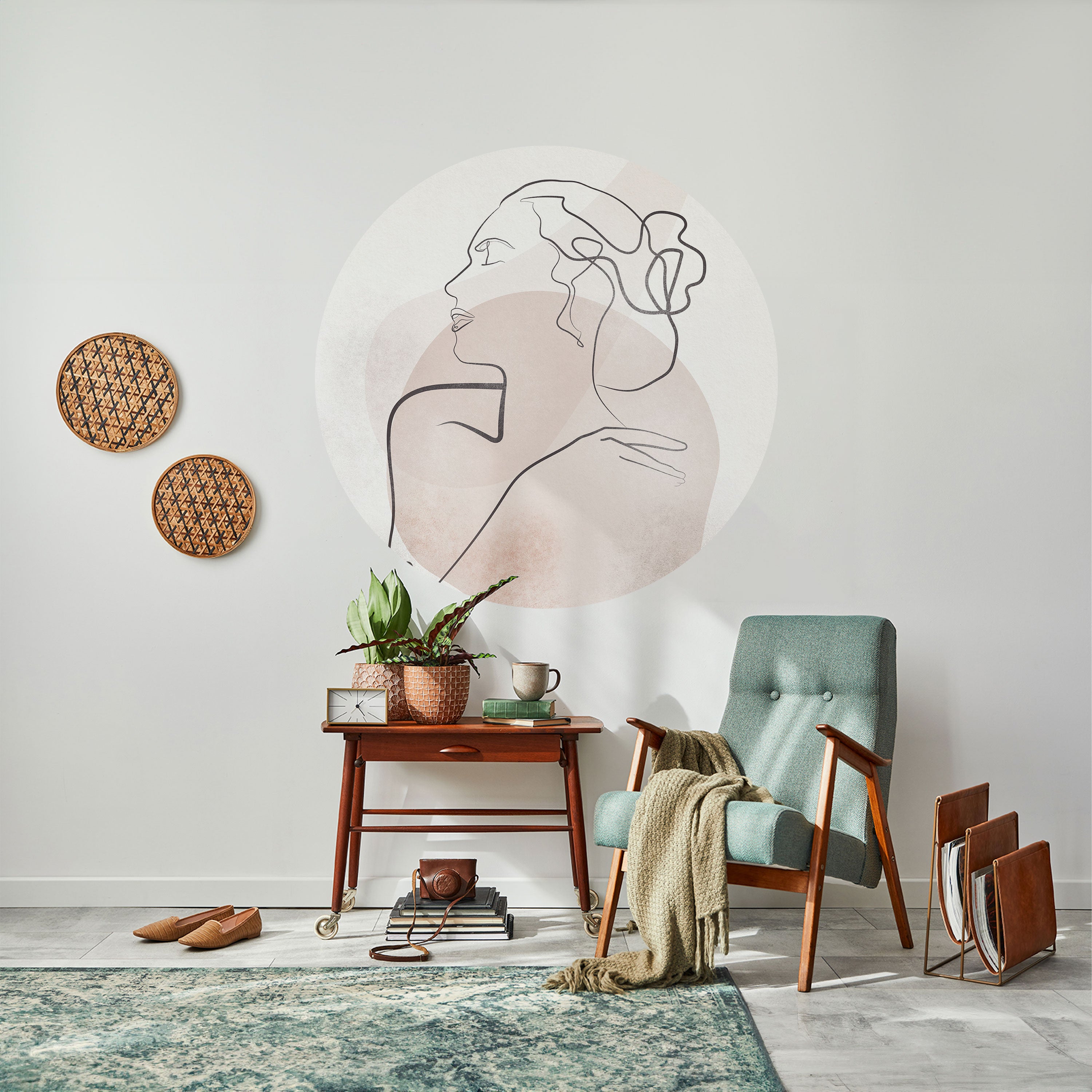 GRACEFUL LINES Naklejka okrągła