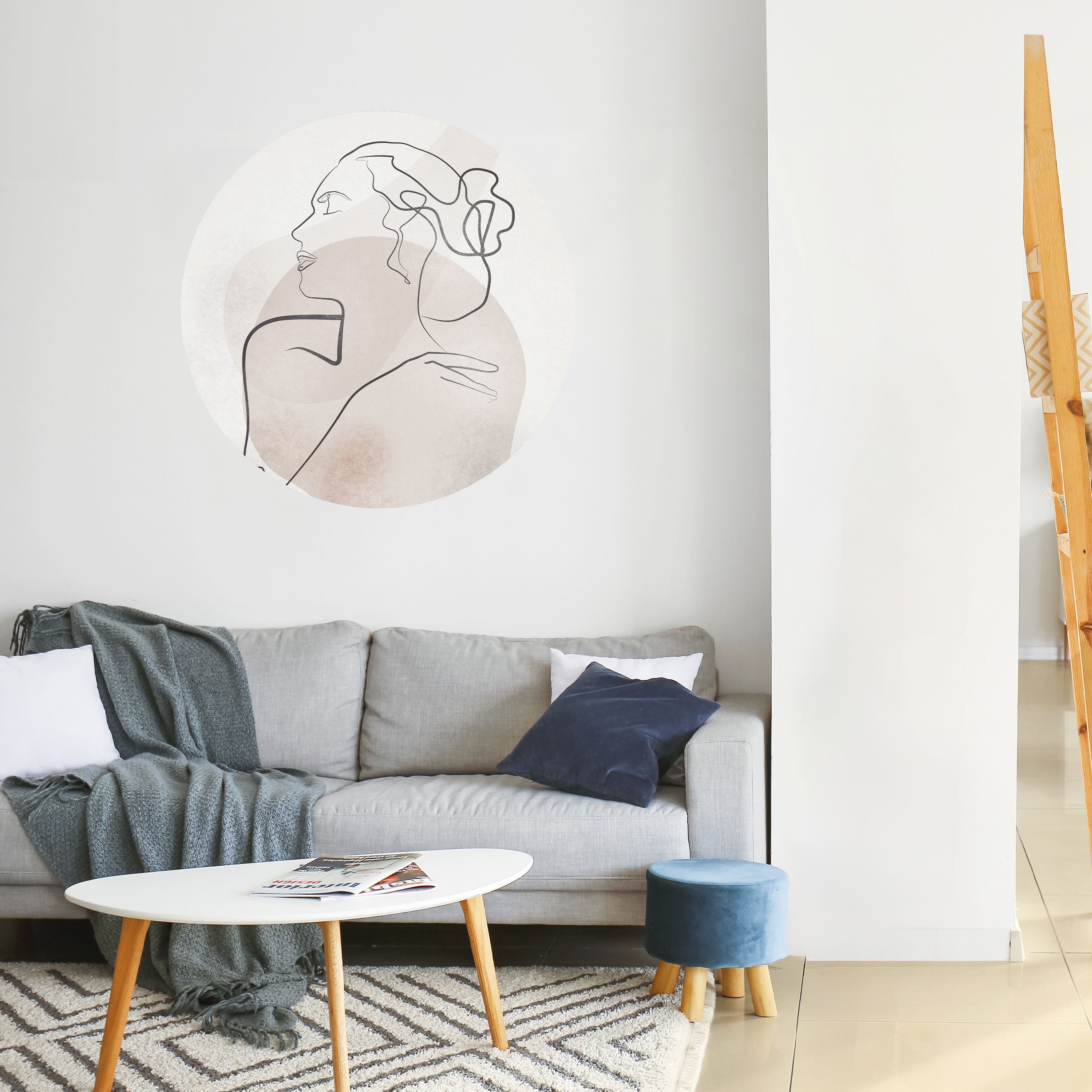GRACEFUL LINES Naklejka okrągła