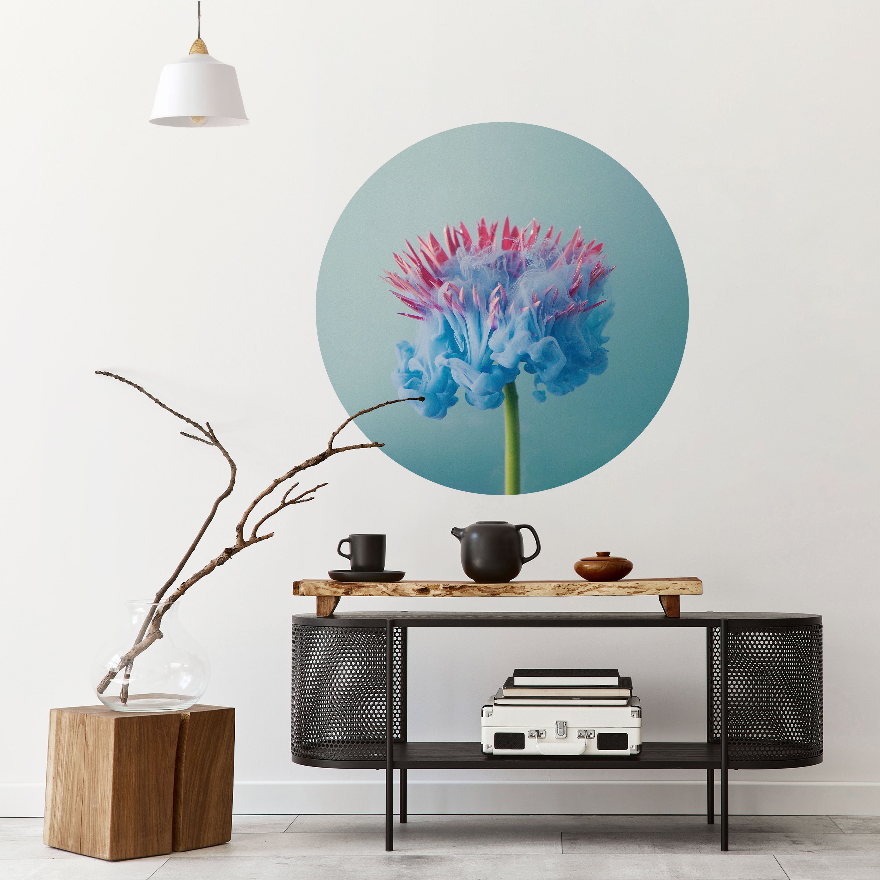 MISTY BLUE EXPLOSION Naklejka okrągła