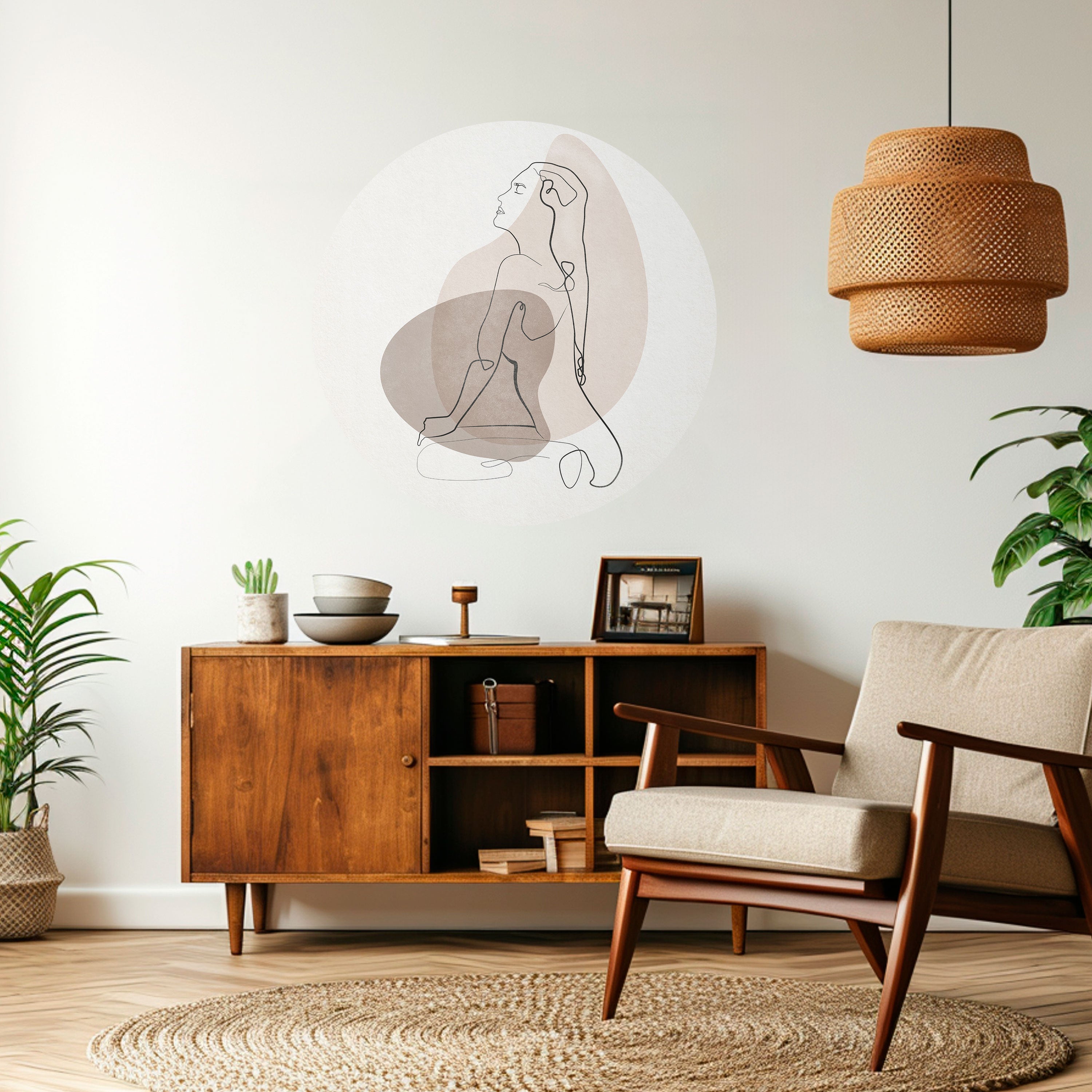 CONTOURS OF BEAUTY Naklejka okrągła